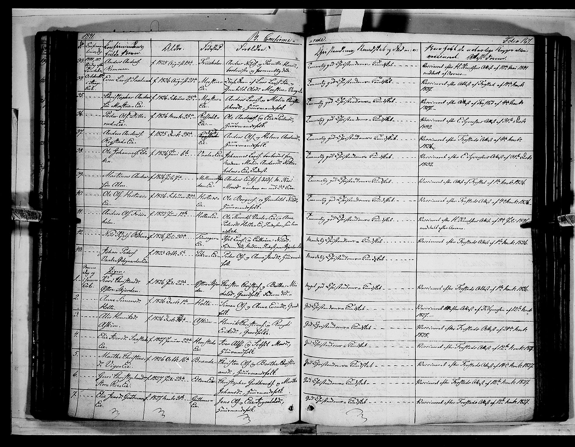 Stange prestekontor, AV/SAH-PREST-002/K/L0010: Parish register (official) no. 10, 1835-1845, p. 167