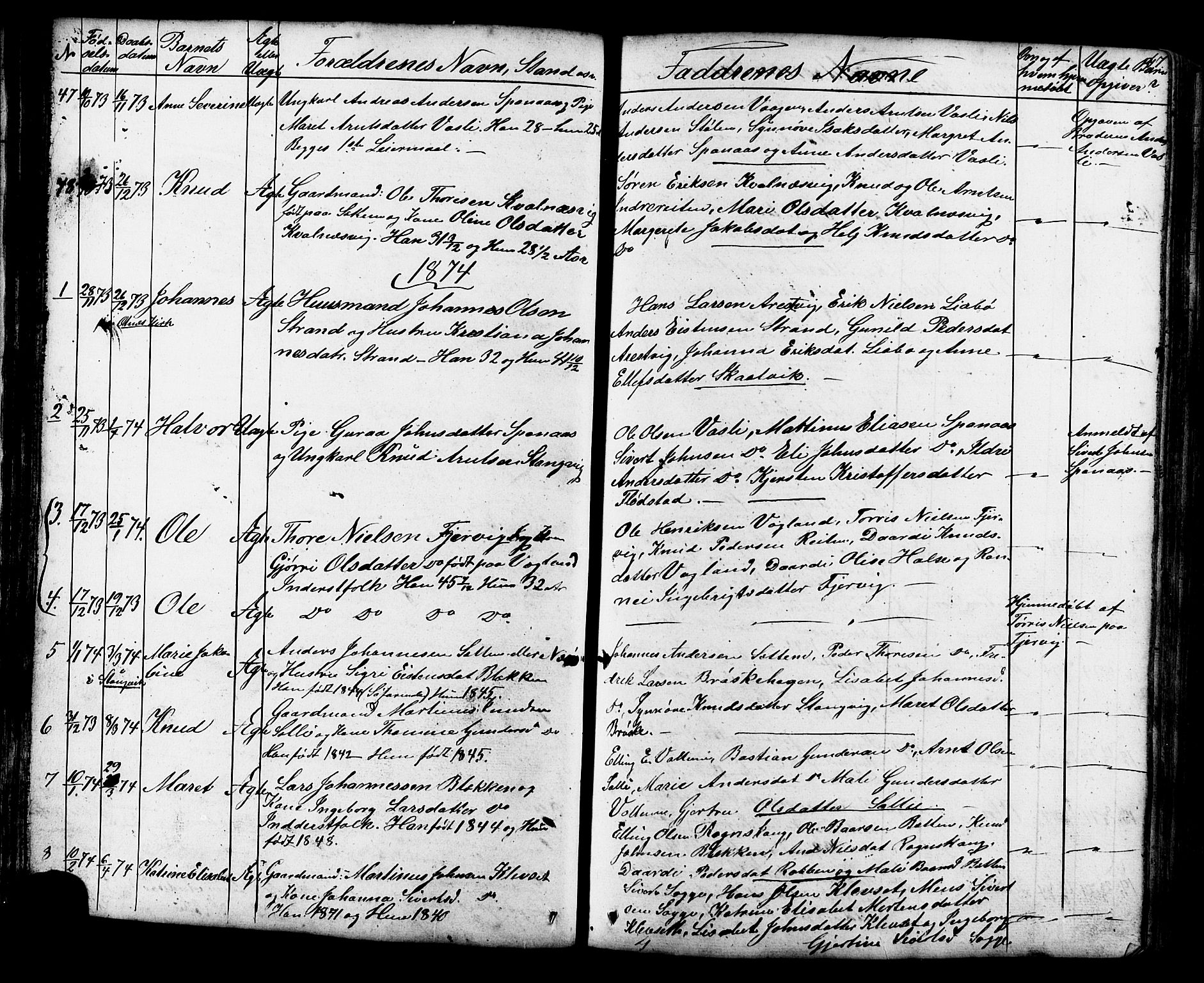 Ministerialprotokoller, klokkerbøker og fødselsregistre - Møre og Romsdal, AV/SAT-A-1454/576/L0890: Parish register (copy) no. 576C01, 1837-1908, p. 47