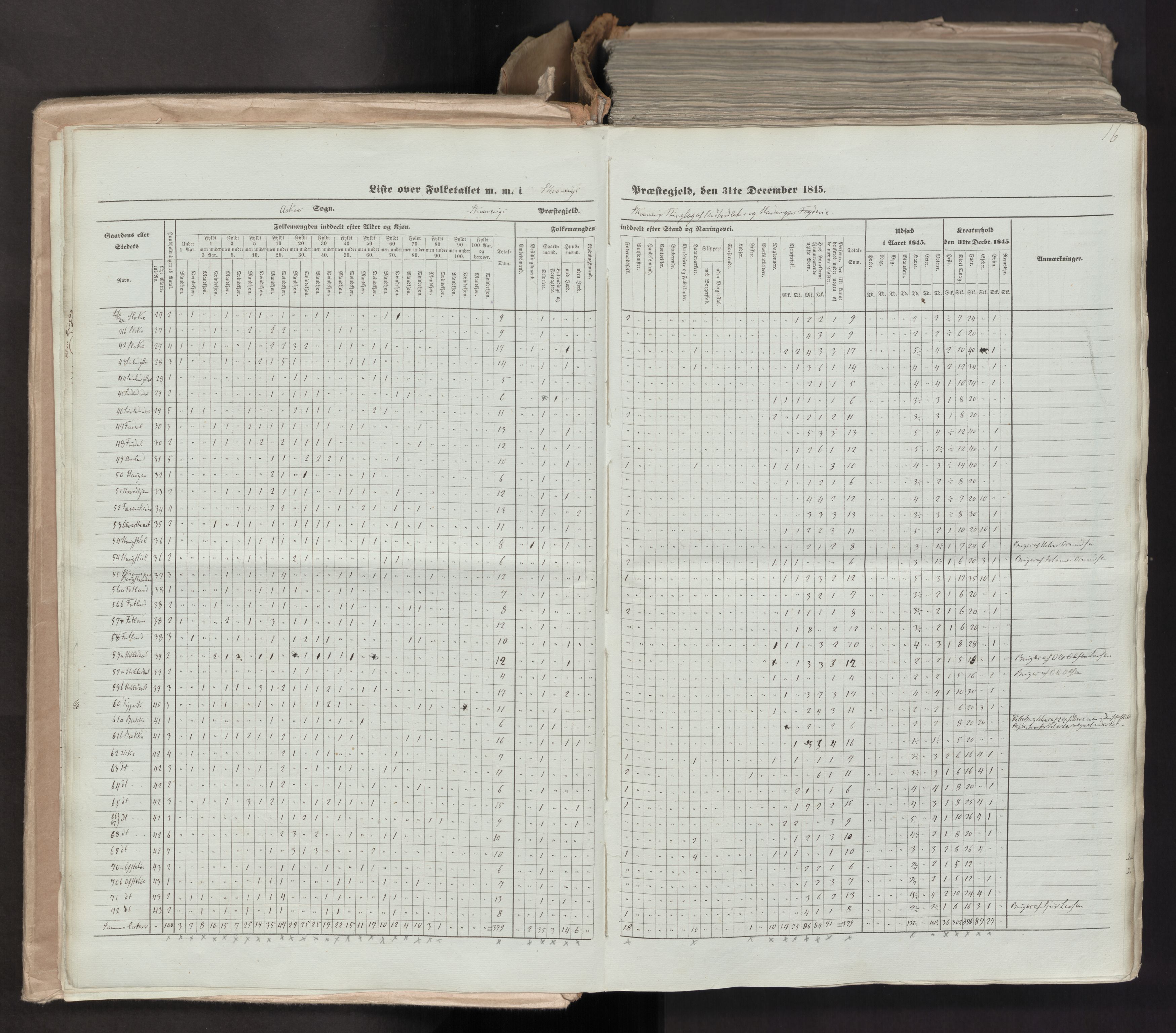 RA, Census 1845, vol. 7: Søndre Bergenhus amt og Nordre Bergenhus amt, 1845, p. 16