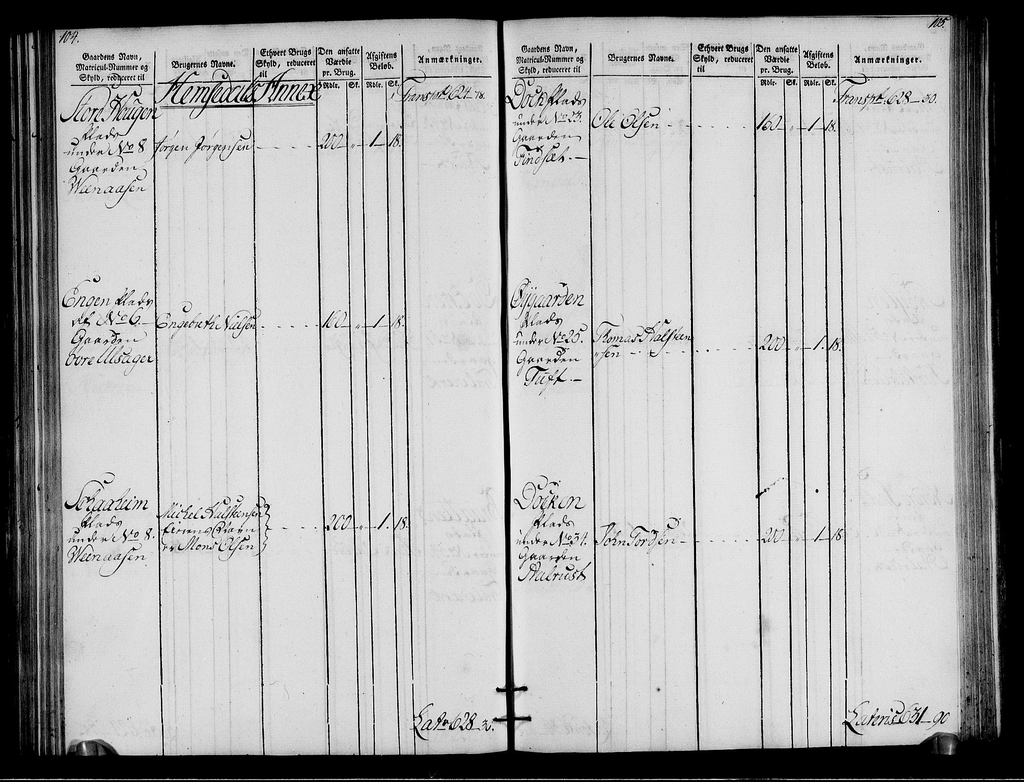 Rentekammeret inntil 1814, Realistisk ordnet avdeling, RA/EA-4070/N/Ne/Nea/L0050: Ringerike og Hallingdal fogderi. Oppebørselsregister for Hallingdal, 1803-1804, p. 56