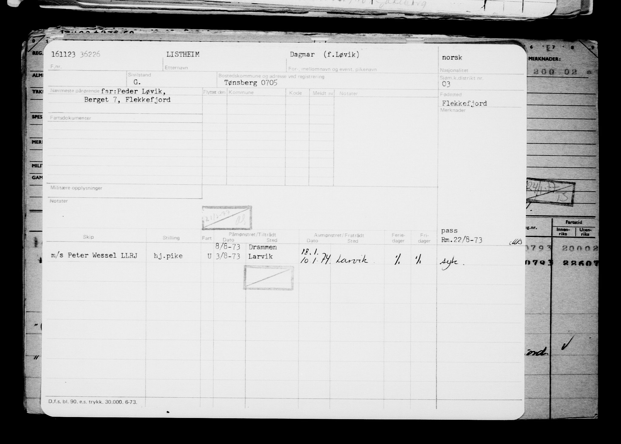 Direktoratet for sjømenn, AV/RA-S-3545/G/Gb/L0225: Hovedkort, 1923, p. 35