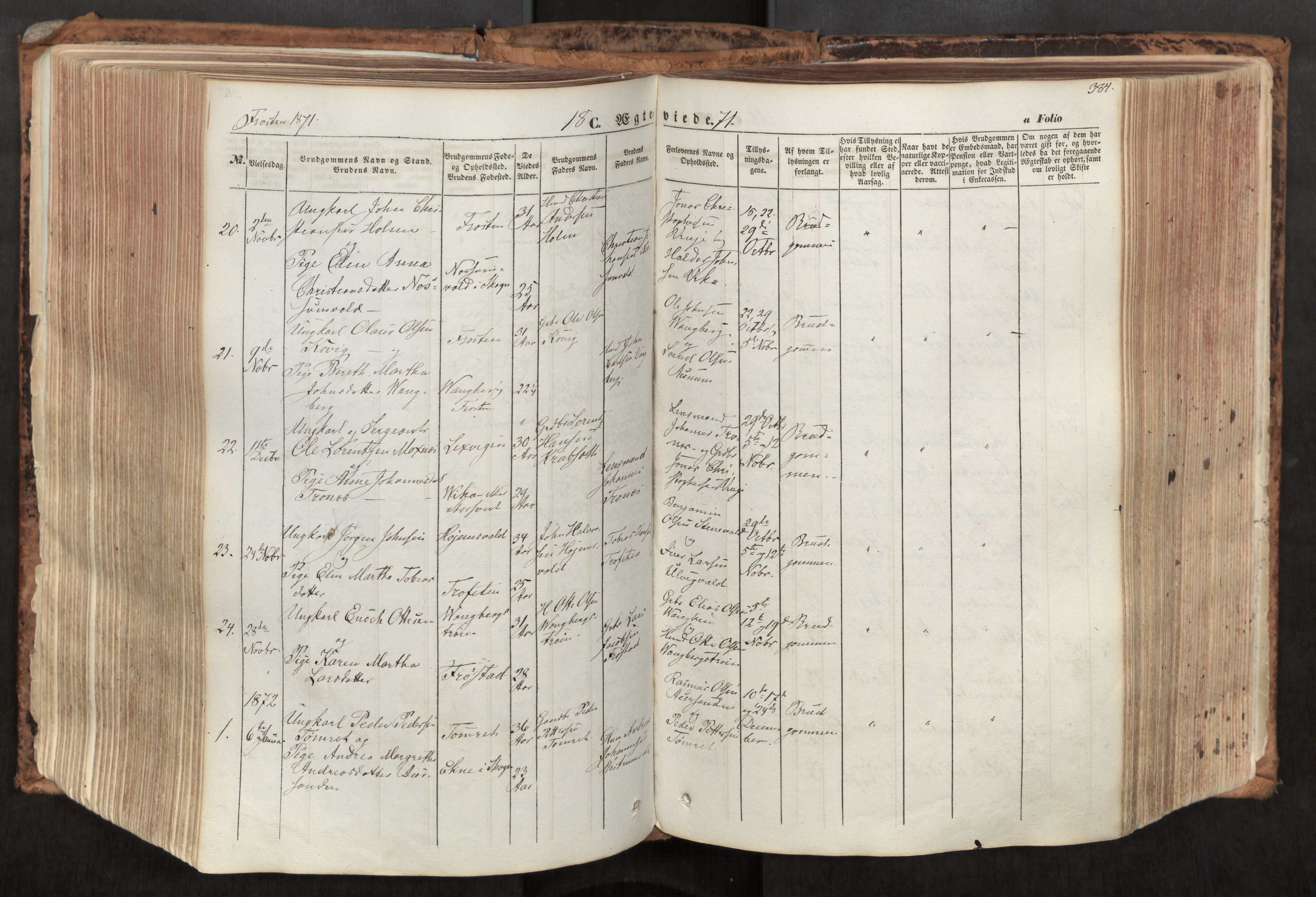Ministerialprotokoller, klokkerbøker og fødselsregistre - Nord-Trøndelag, SAT/A-1458/713/L0116: Parish register (official) no. 713A07, 1850-1877, p. 384