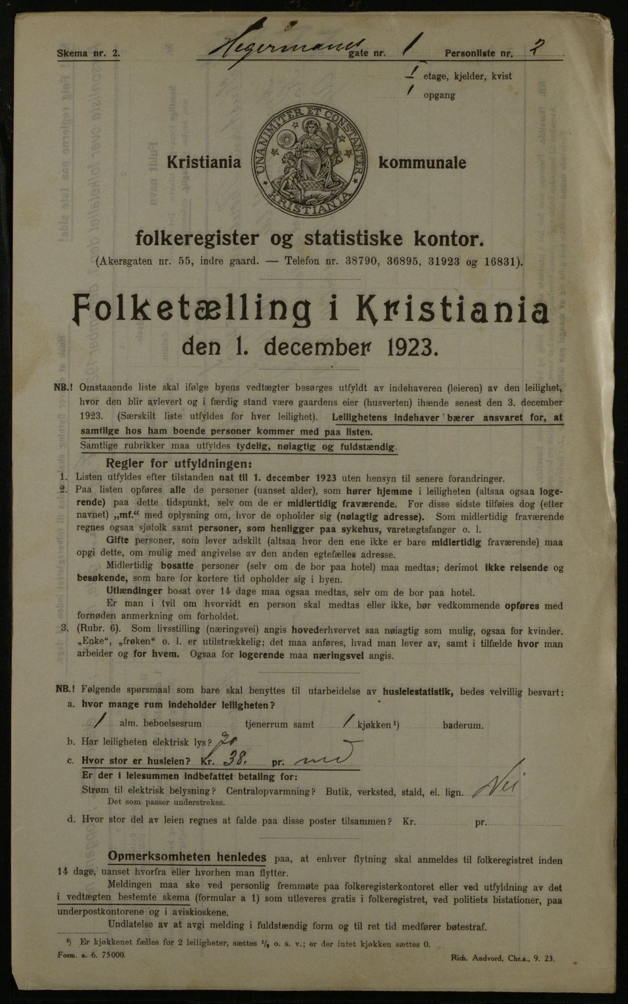 OBA, Municipal Census 1923 for Kristiania, 1923, p. 40801