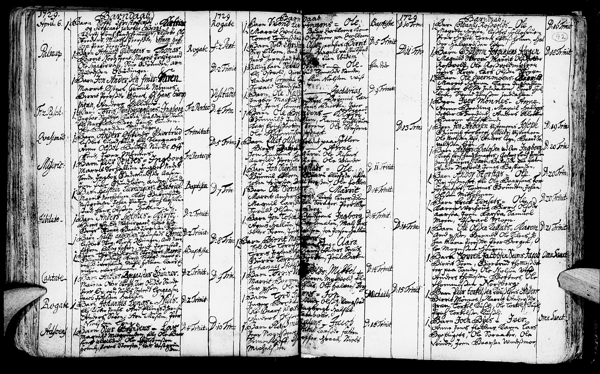 Ministerialprotokoller, klokkerbøker og fødselsregistre - Nord-Trøndelag, SAT/A-1458/723/L0230: Parish register (official) no. 723A01, 1705-1747, p. 92