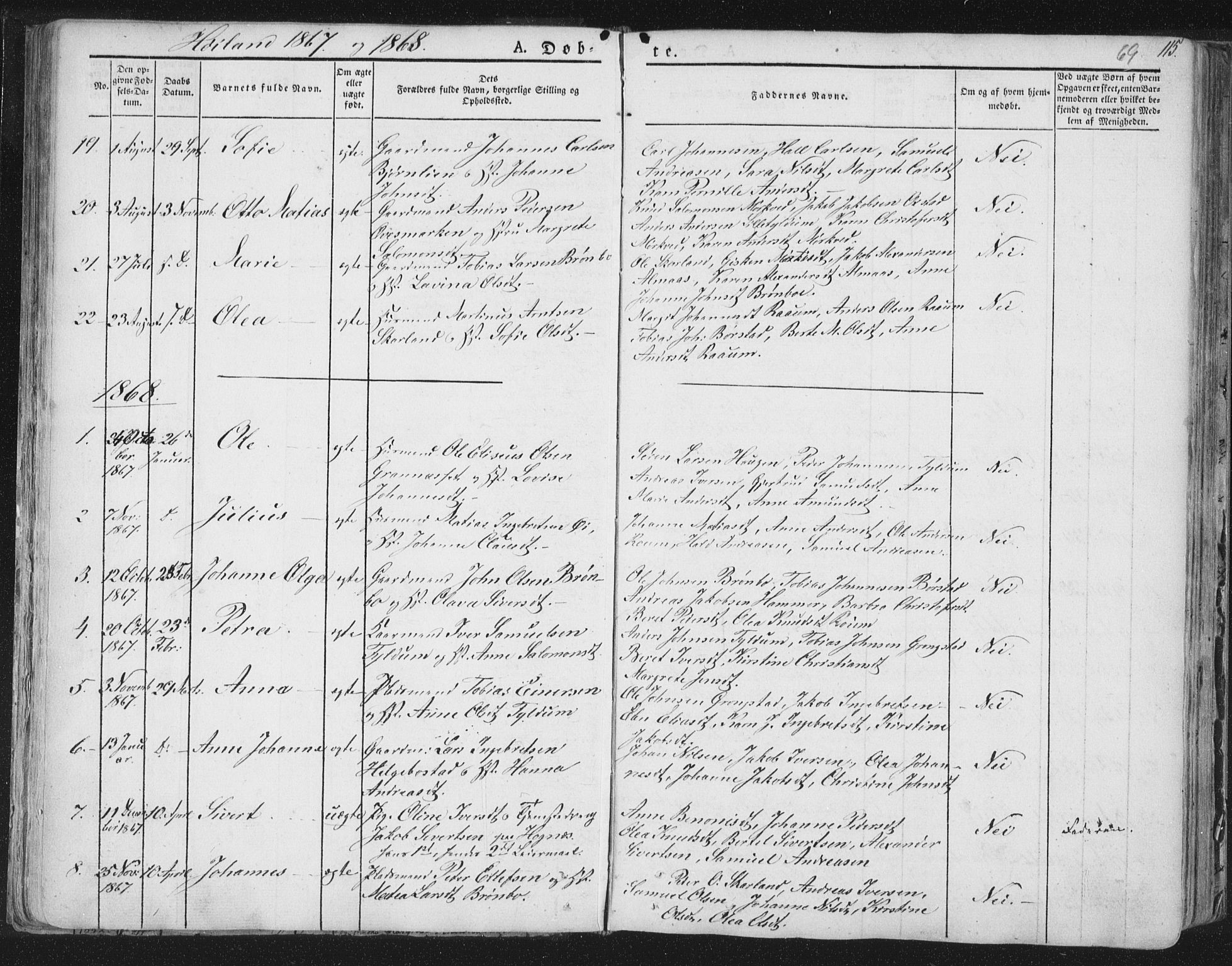 Ministerialprotokoller, klokkerbøker og fødselsregistre - Nord-Trøndelag, SAT/A-1458/758/L0513: Parish register (official) no. 758A02 /2, 1839-1868, p. 69