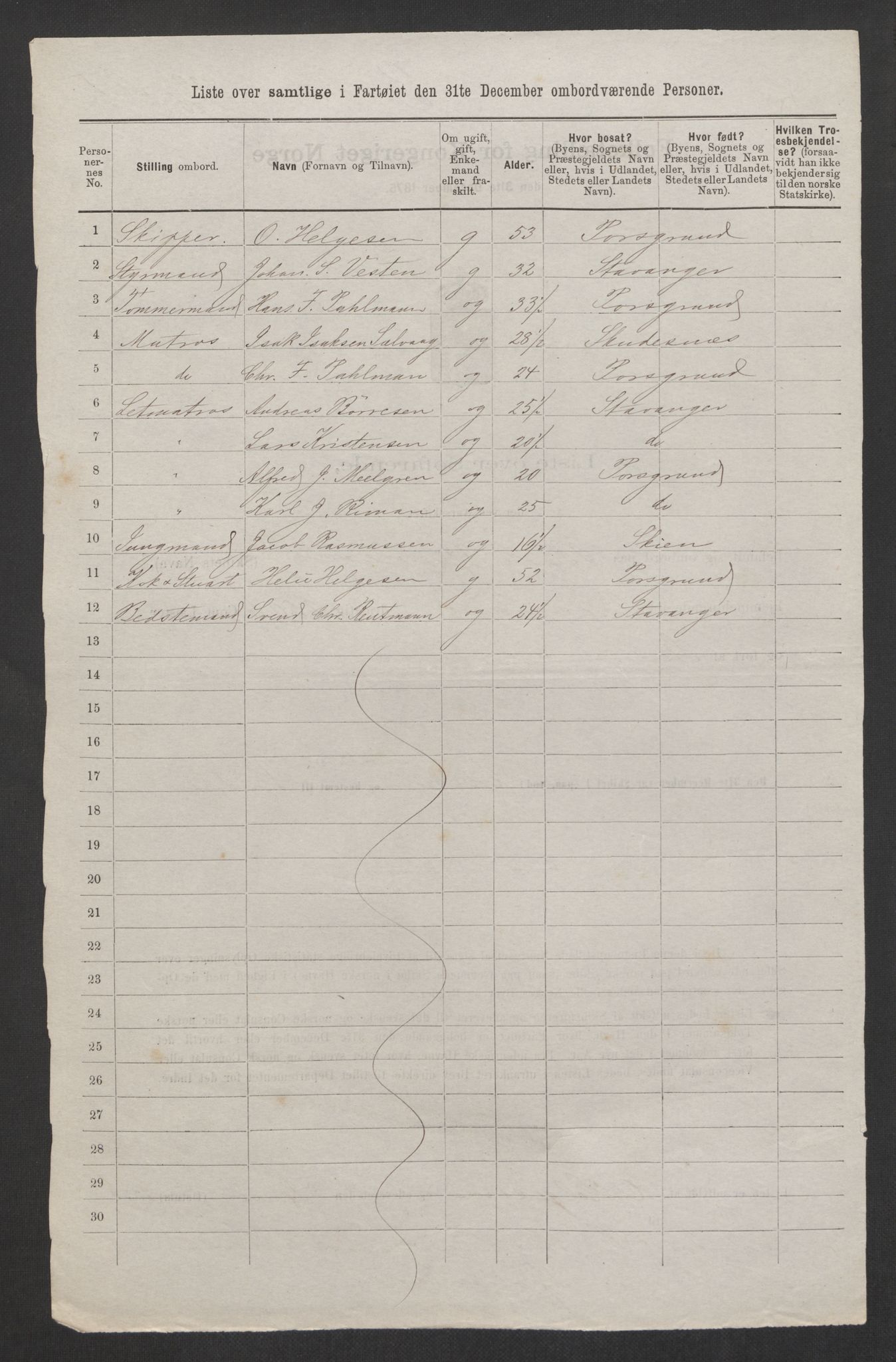 RA, 1875 census, lists of crew on ships: Ships in ports abroad, 1875, p. 802