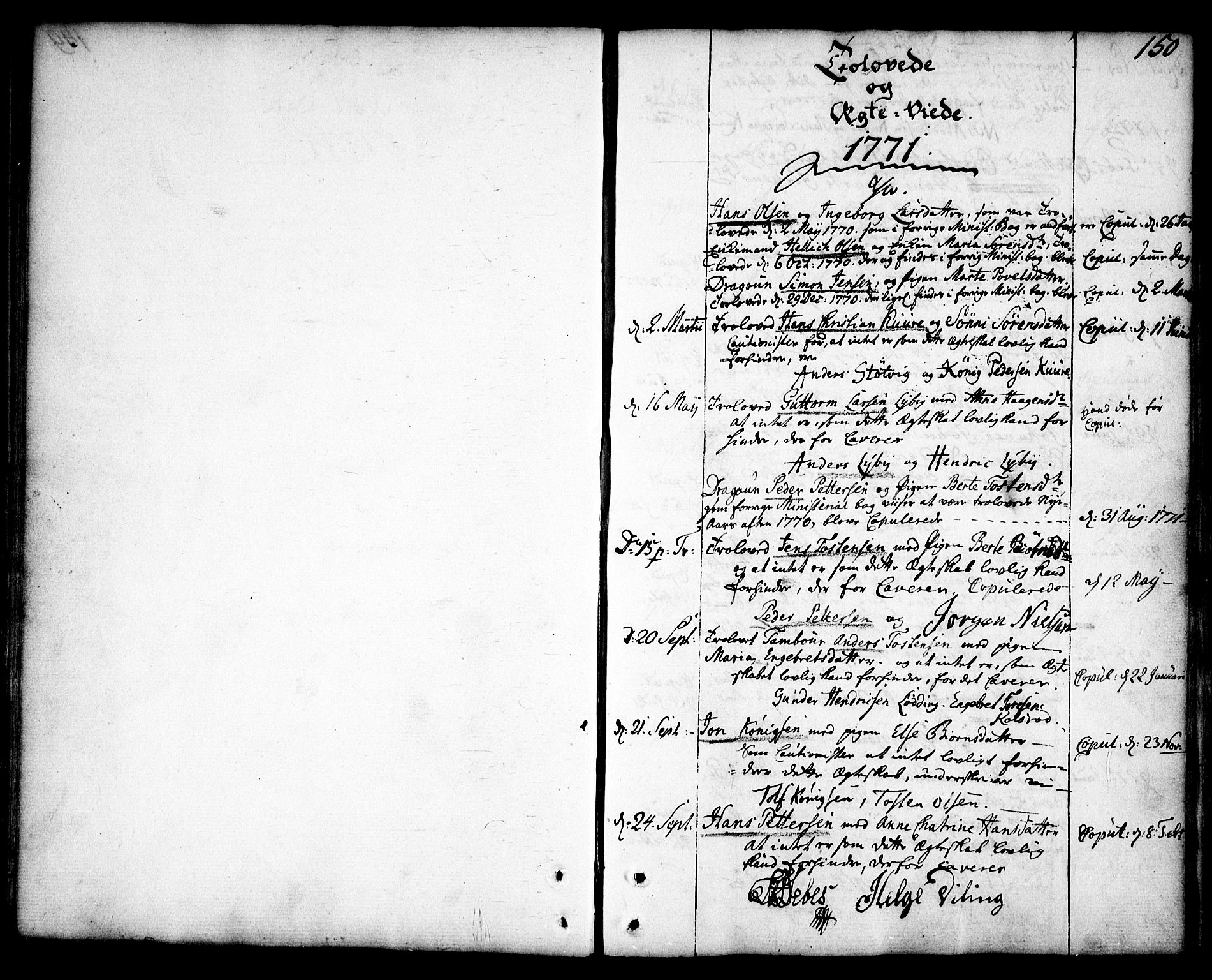 Rygge prestekontor Kirkebøker, SAO/A-10084b/F/Fa/L0002: Parish register (official) no. 2, 1771-1814, p. 150
