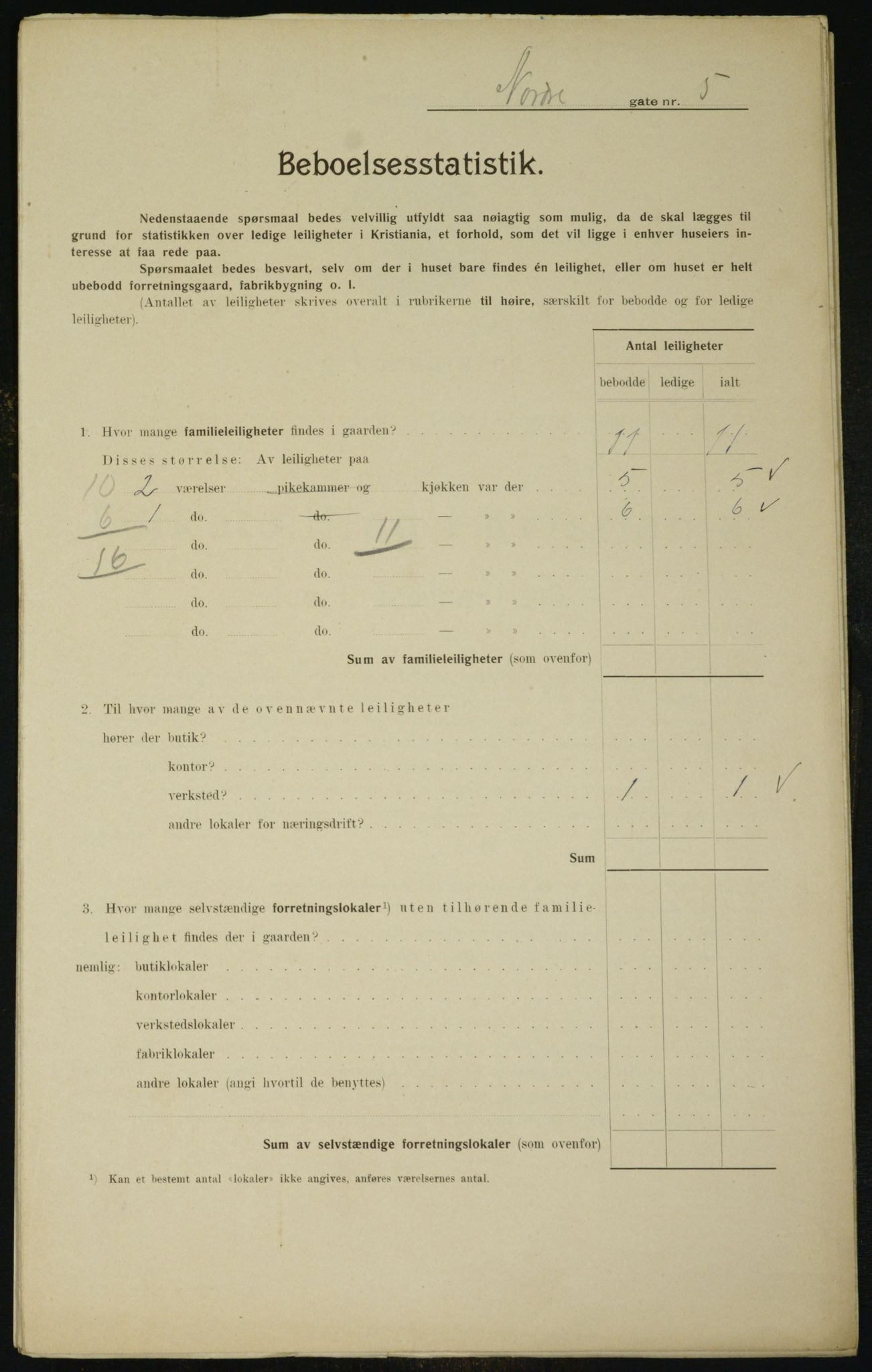 OBA, Municipal Census 1910 for Kristiania, 1910, p. 70994