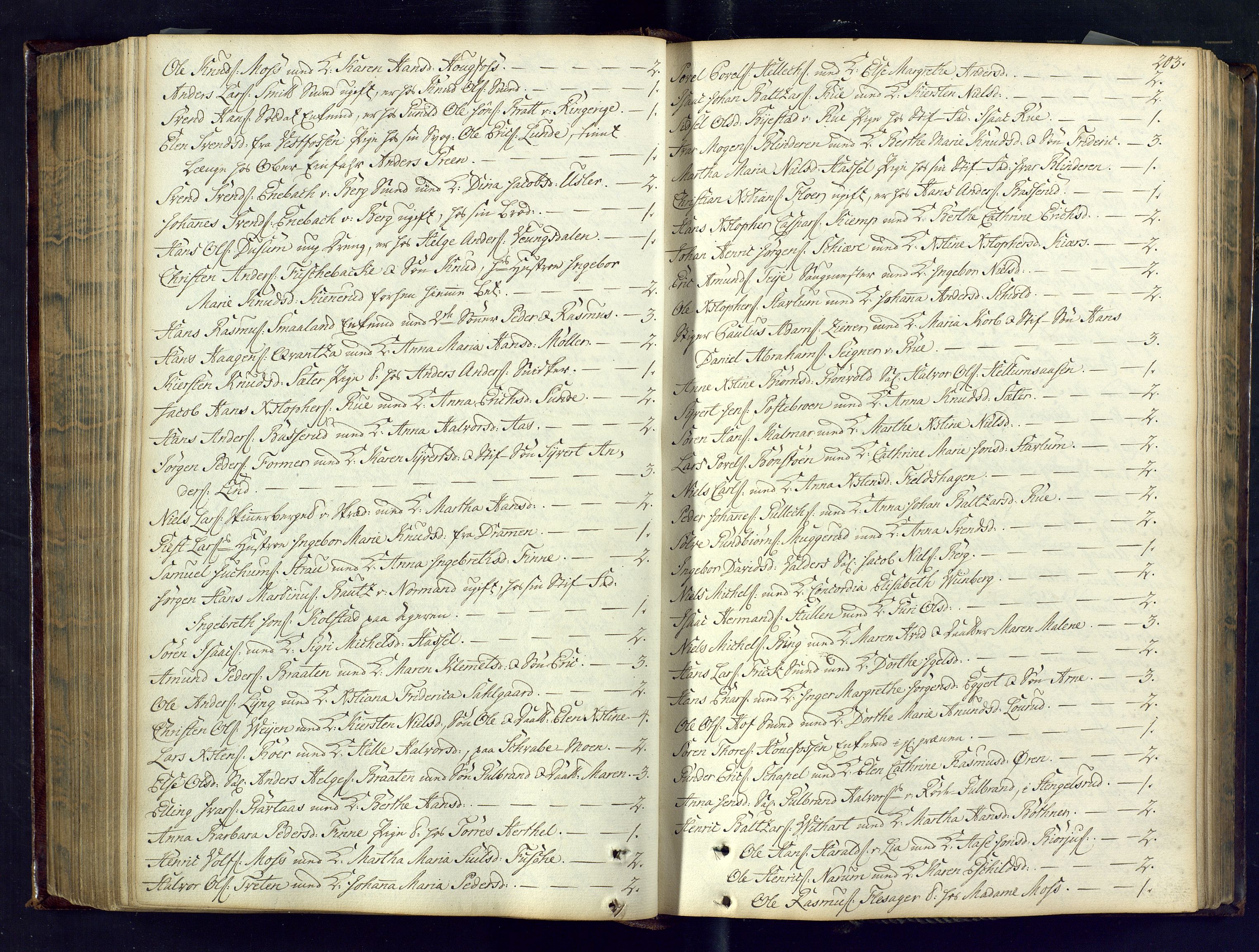 Kongsberg kirkebøker, AV/SAKO-A-22/M/Ma/L0006: Communicants register no. 6, 1761-1766, p. 203