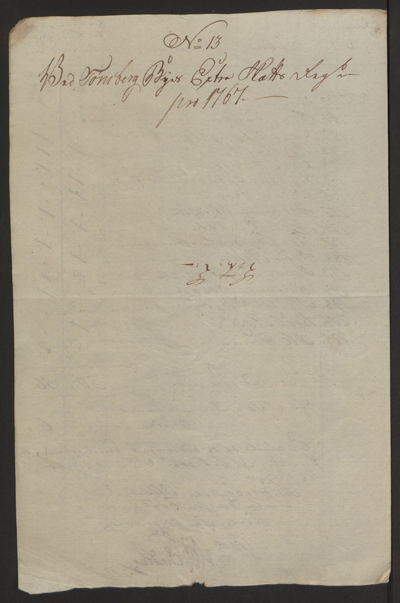 Rentekammeret inntil 1814, Reviderte regnskaper, Byregnskaper, AV/RA-EA-4066/R/Rh/L0162/0001: [H4] Kontribusjonsregnskap / Ekstraskatt, Tønsberg, 1762-1772, p. 326