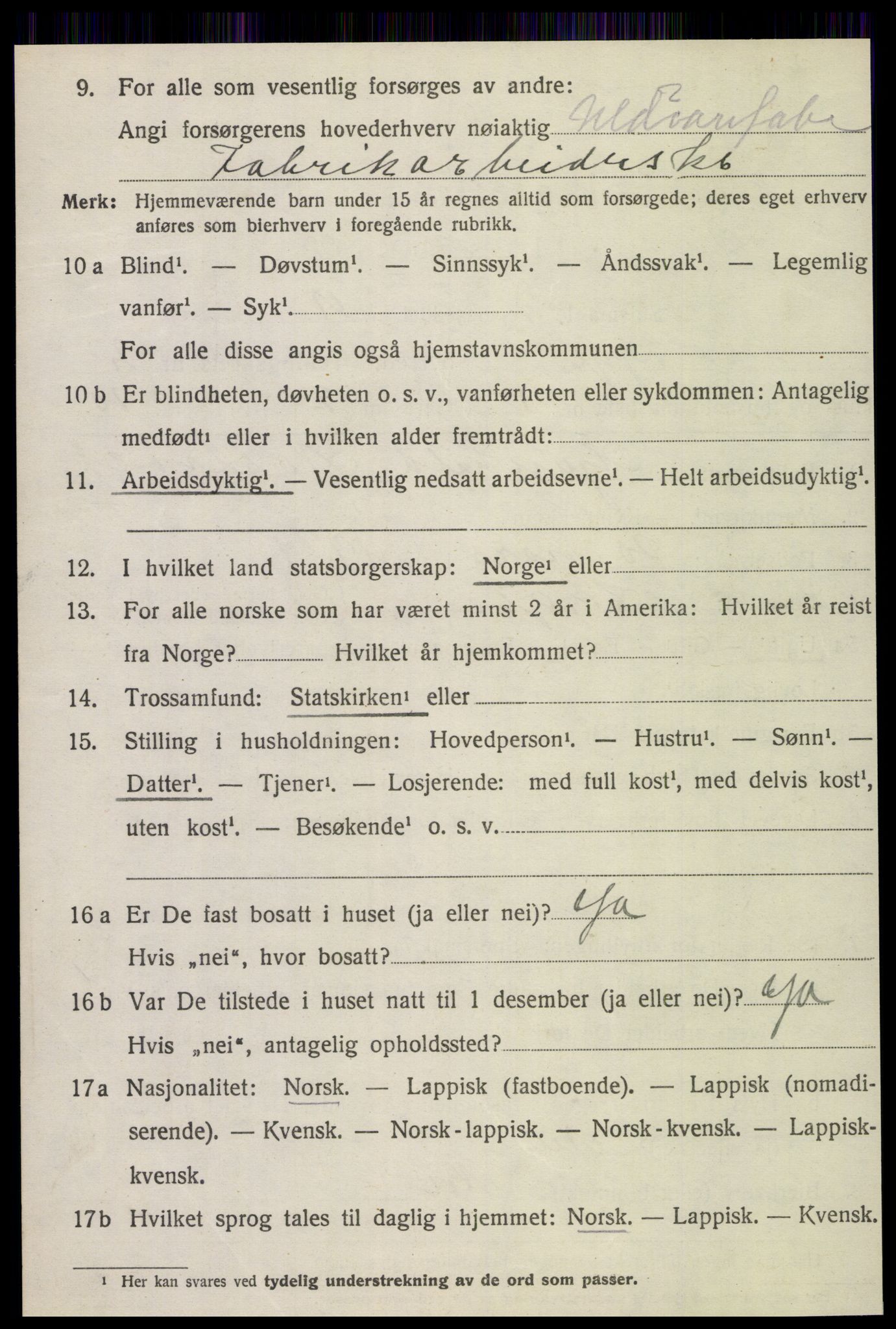 SAT, 1920 census for Egge, 1920, p. 1051