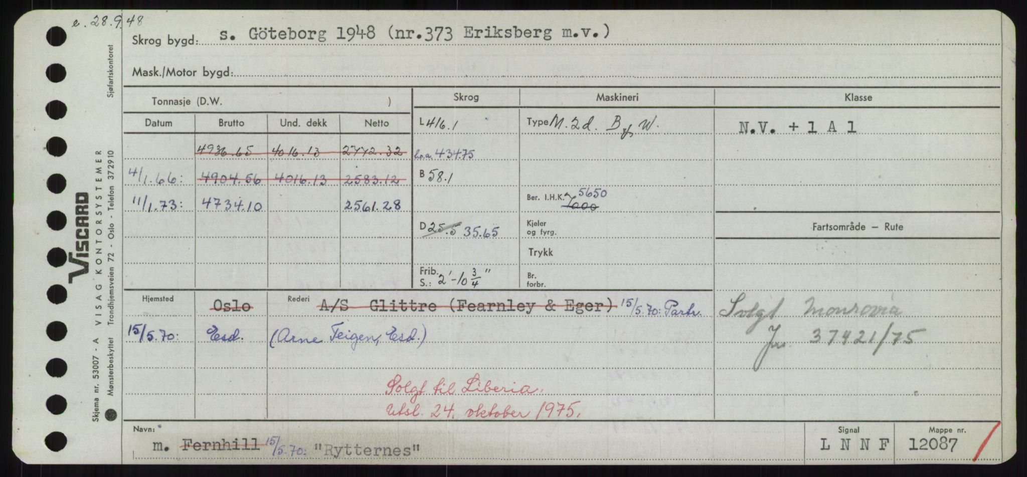 Sjøfartsdirektoratet med forløpere, Skipsmålingen, RA/S-1627/H/Hd/L0031: Fartøy, Rju-Sam, p. 415