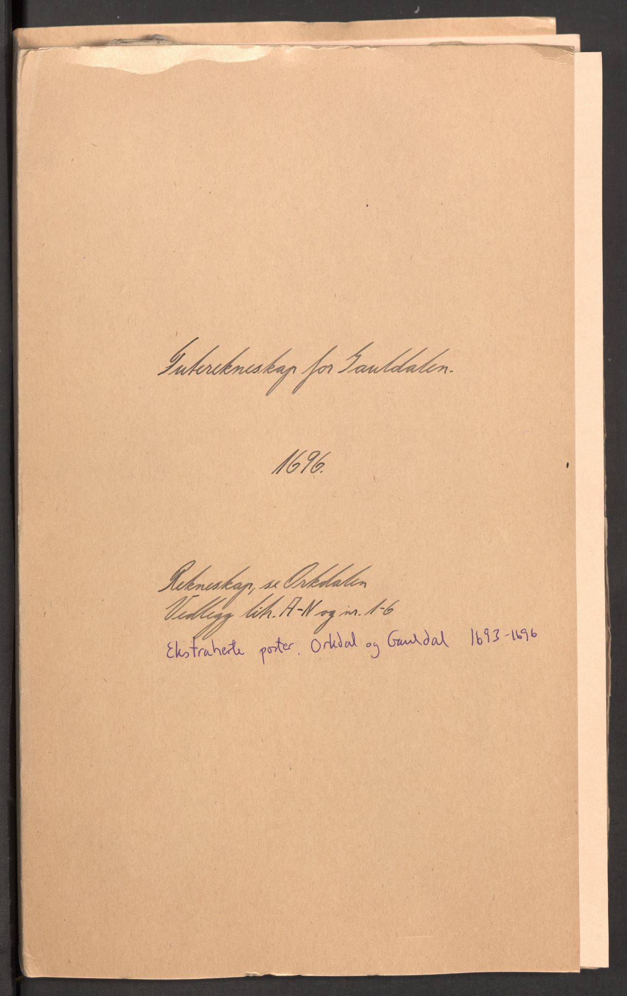 Rentekammeret inntil 1814, Reviderte regnskaper, Fogderegnskap, AV/RA-EA-4092/R60/L3946: Fogderegnskap Orkdal og Gauldal, 1696, p. 243