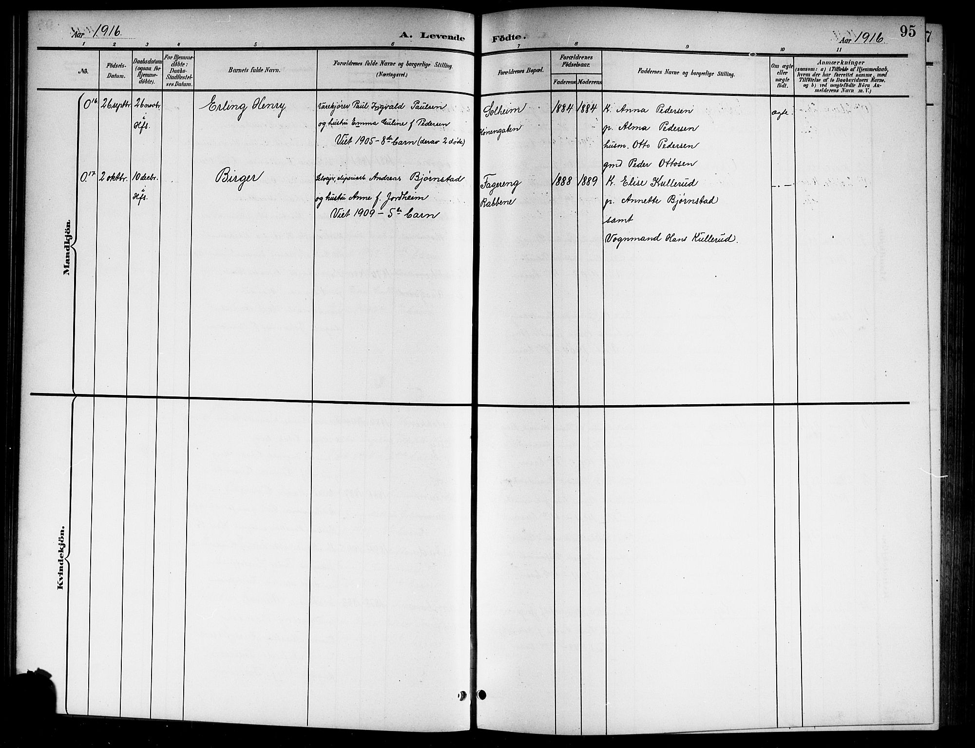 Norderhov kirkebøker, SAKO/A-237/G/Gb/L0002: Parish register (copy) no. II 2, 1891-1921, p. 95