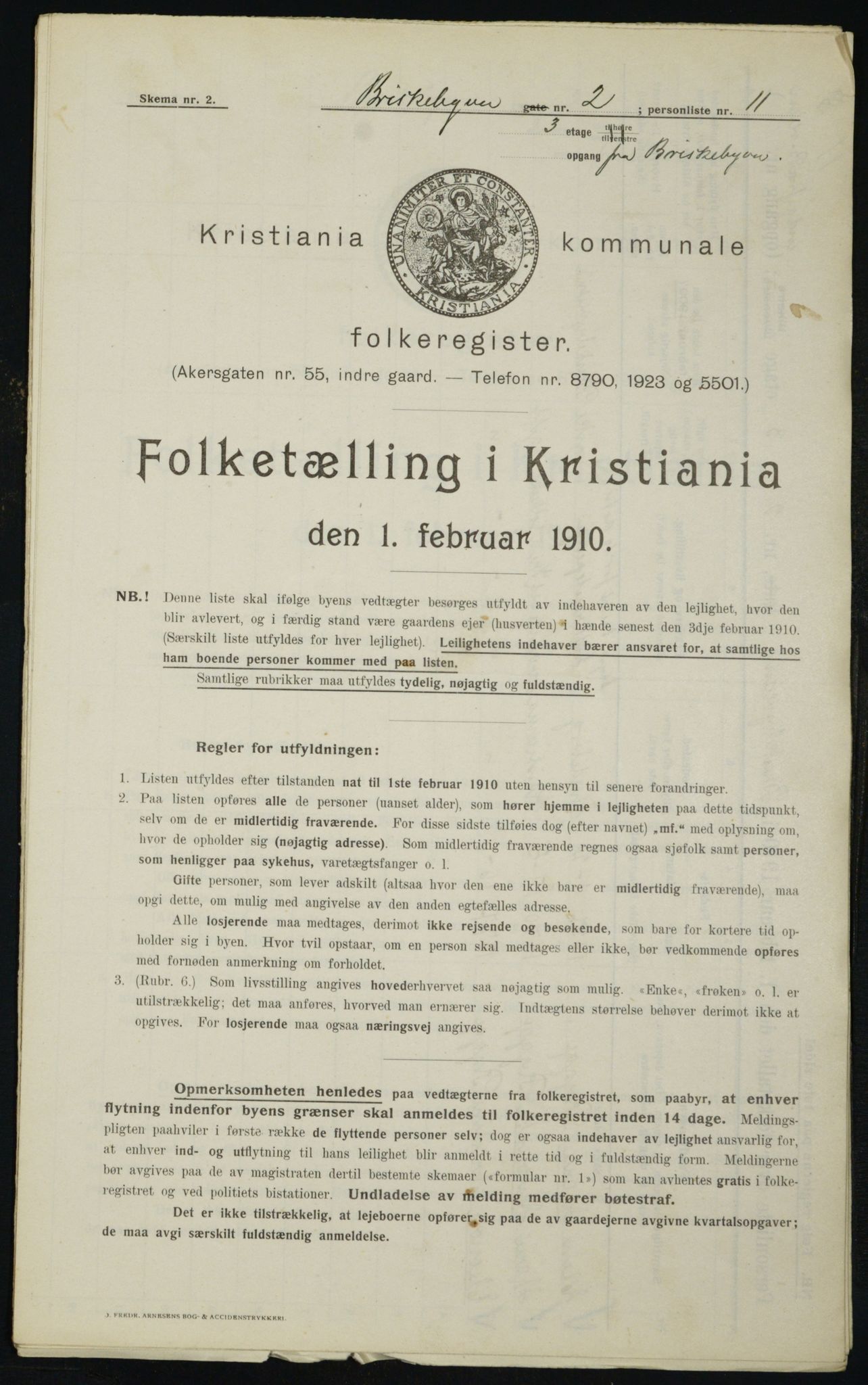 OBA, Municipal Census 1910 for Kristiania, 1910, p. 8817