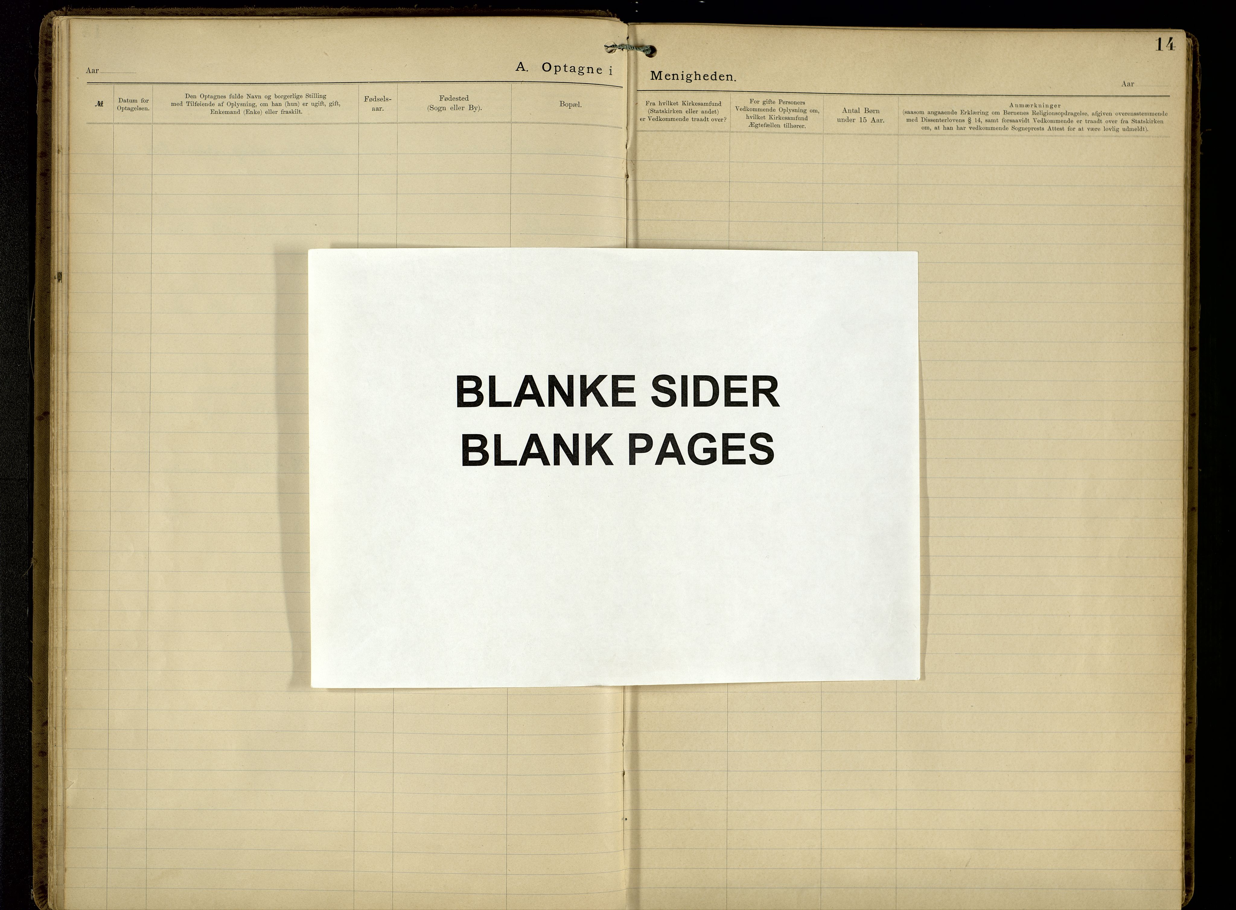 Den evangelisk-lutherske frimenighet, Risør, AV/SAK-1292-0007/F/Fa/L0002: Dissenter register no. F 18, 1892-1954, p. 14