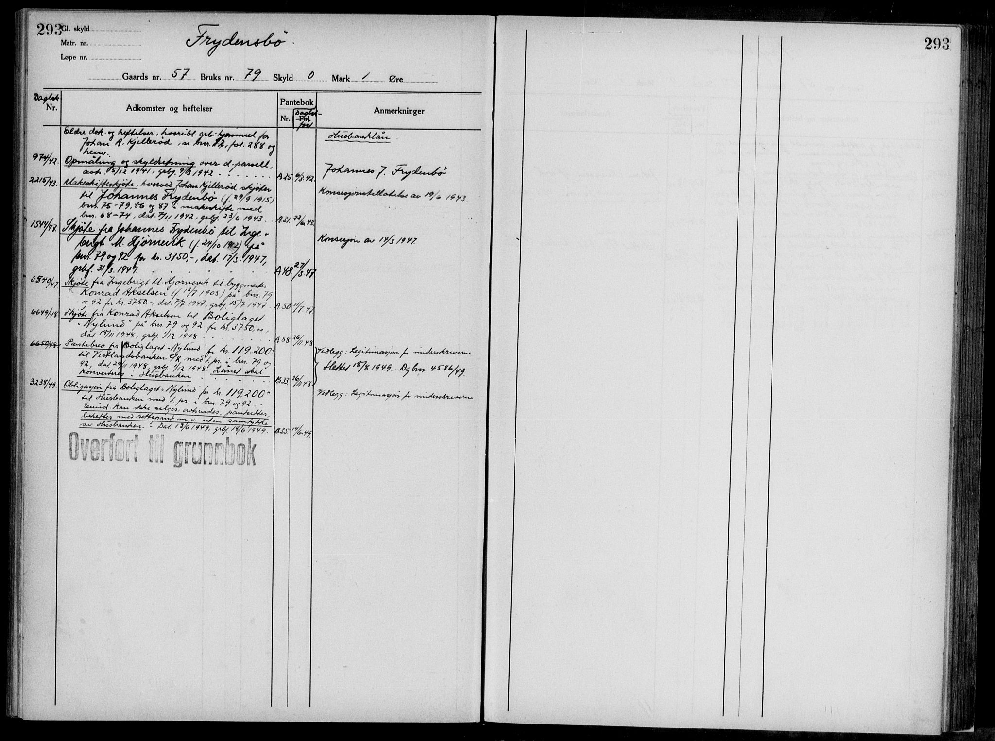 Midhordland sorenskriveri, AV/SAB-A-3001/1/G/Ga/Gab/L0117: Mortgage register no. II.A.b.117, p. 293
