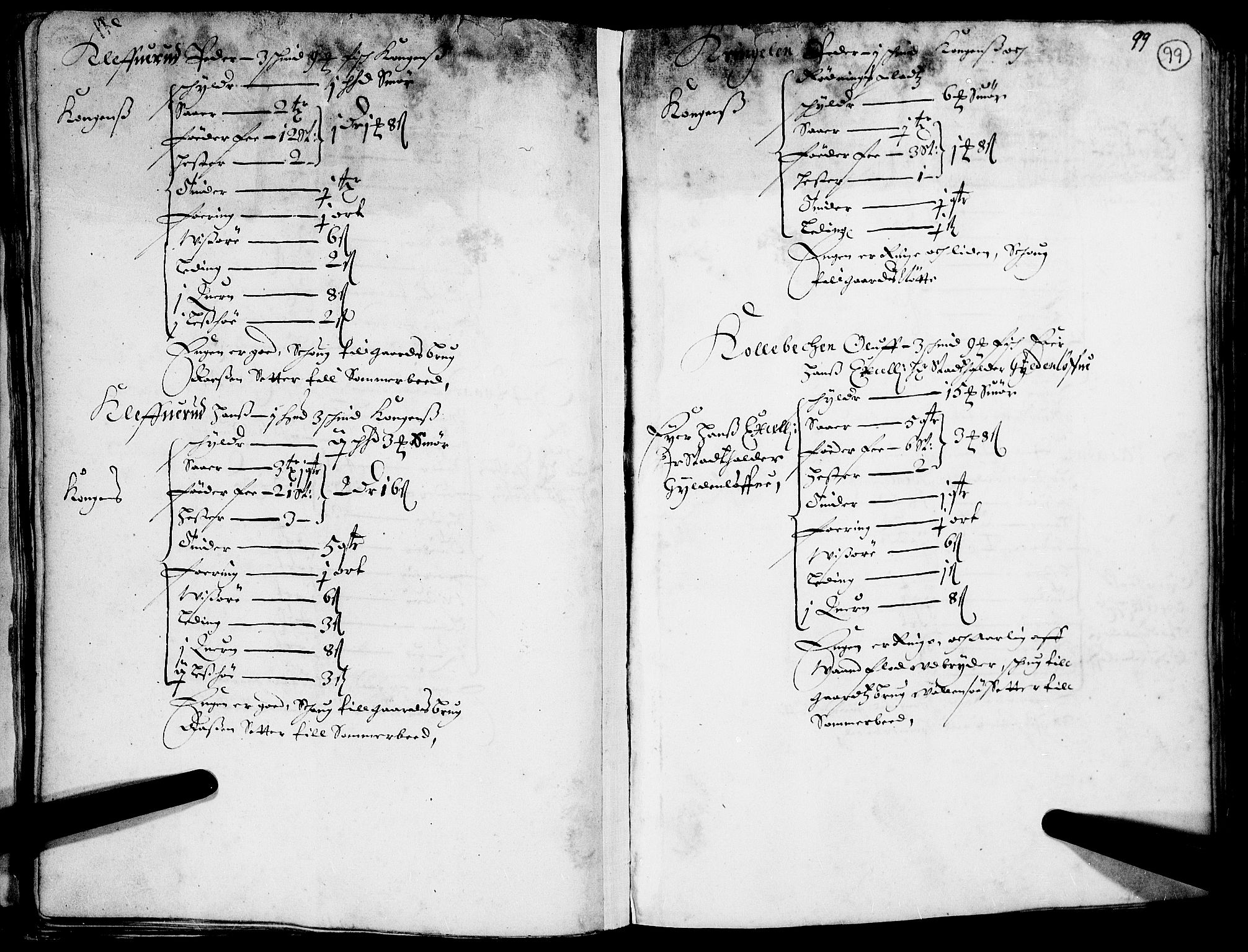 Rentekammeret inntil 1814, Realistisk ordnet avdeling, AV/RA-EA-4070/N/Nb/Nba/L0014: Gudbrandsdalen fogderi, 1. del, 1668, p. 98b-99a