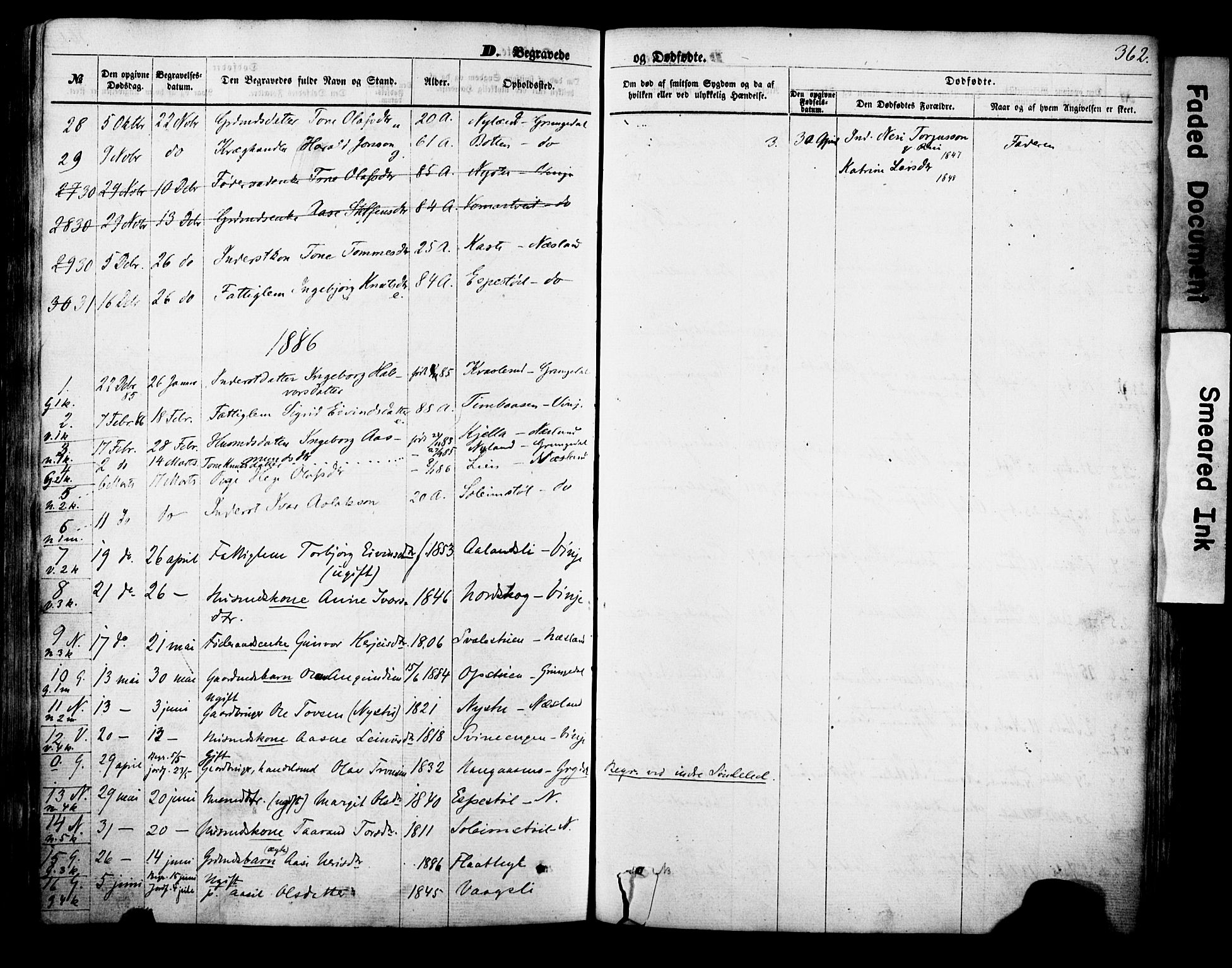 Vinje kirkebøker, SAKO/A-312/F/Fa/L0005: Parish register (official) no. I 5, 1870-1886, p. 362