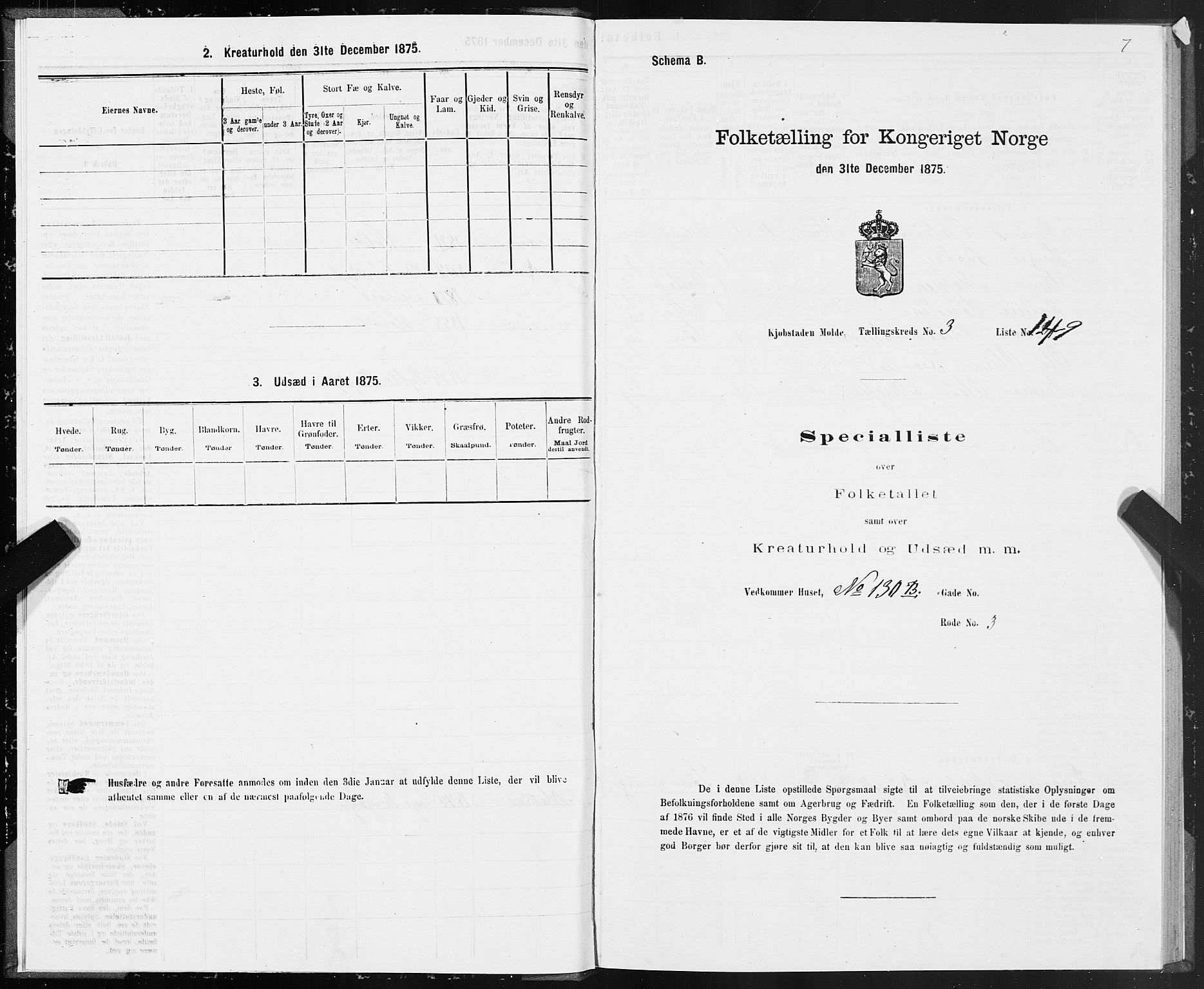 SAT, 1875 census for 1502P Molde, 1875, p. 2007