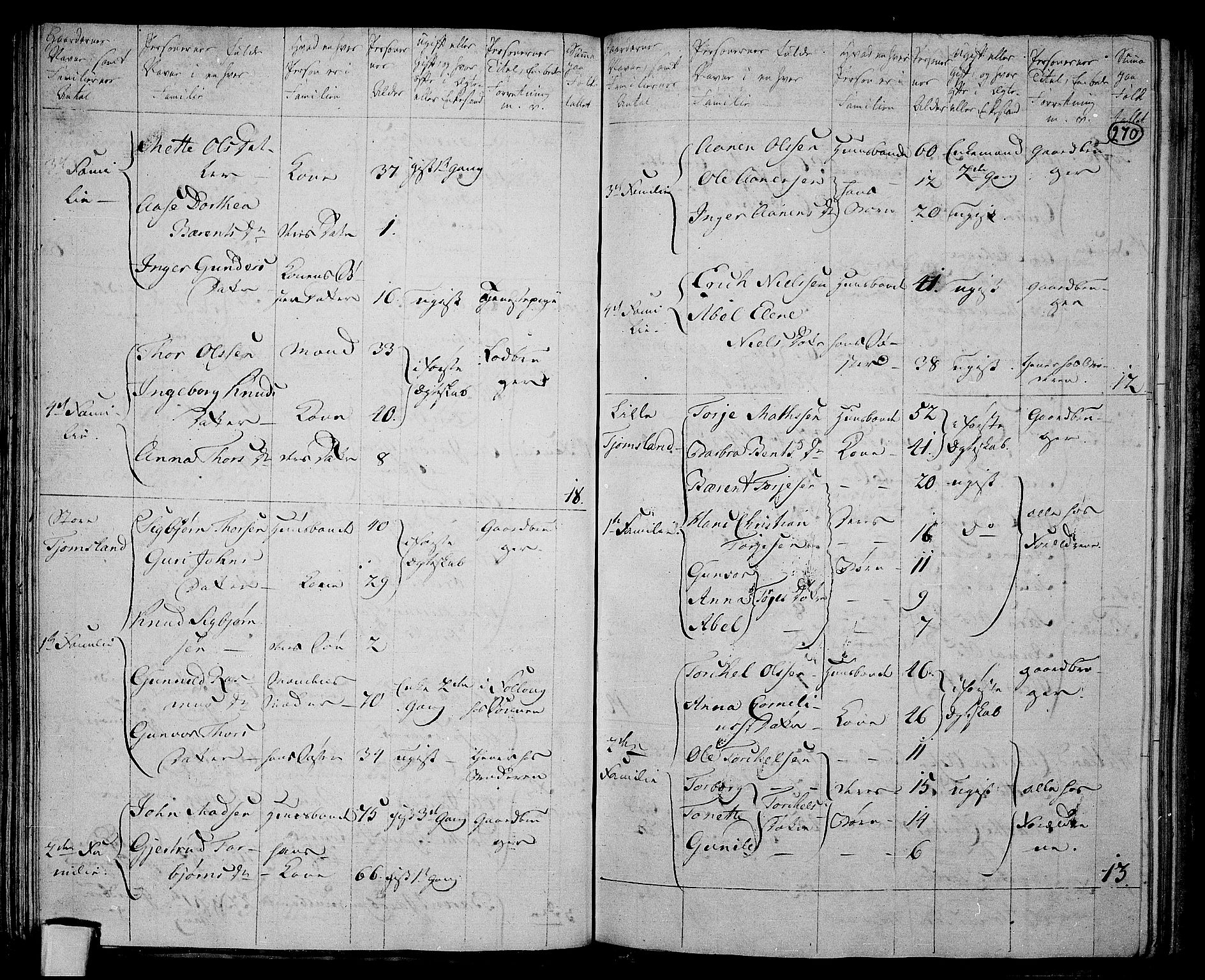 RA, 1801 census for 1032P Lyngdal, 1801, p. 269b-270a
