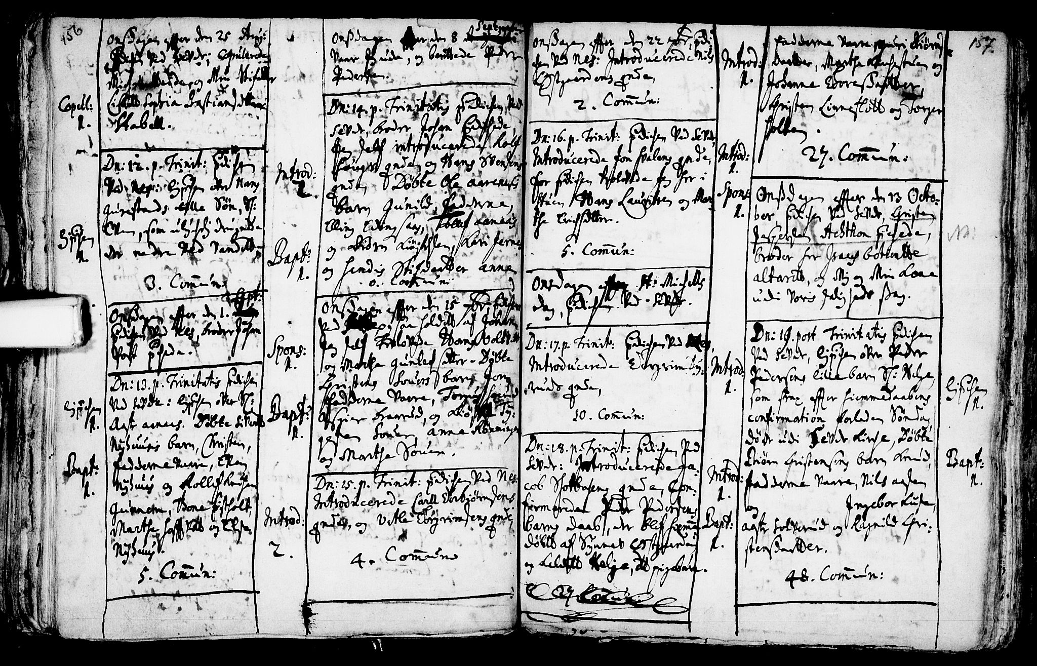 Sauherad kirkebøker, AV/SAKO-A-298/F/Fa/L0002: Parish register (official) no. I 2, 1681-1720, p. 156-157