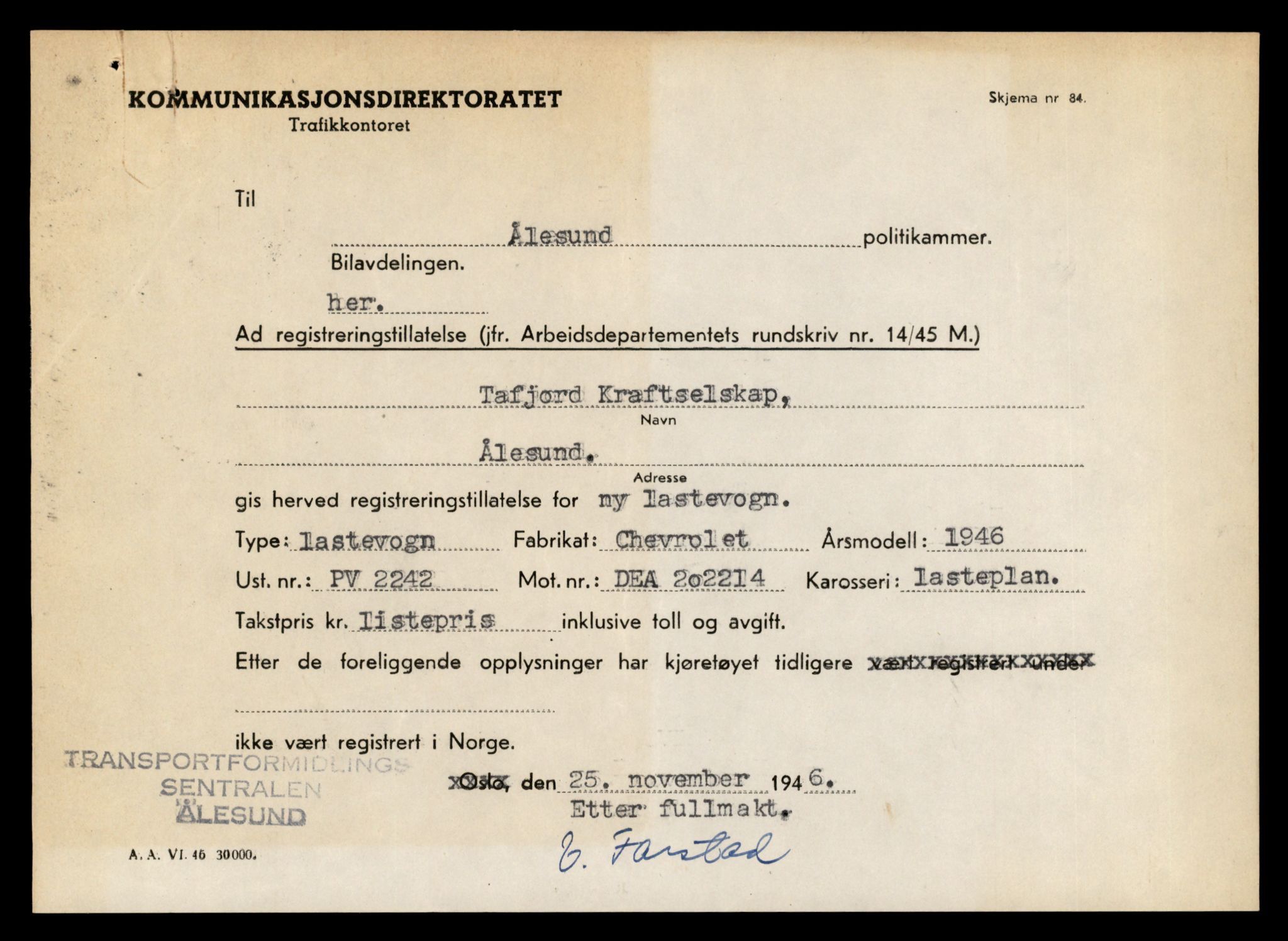 Møre og Romsdal vegkontor - Ålesund trafikkstasjon, AV/SAT-A-4099/F/Fe/L0035: Registreringskort for kjøretøy T 12653 - T 12829, 1927-1998, p. 2788