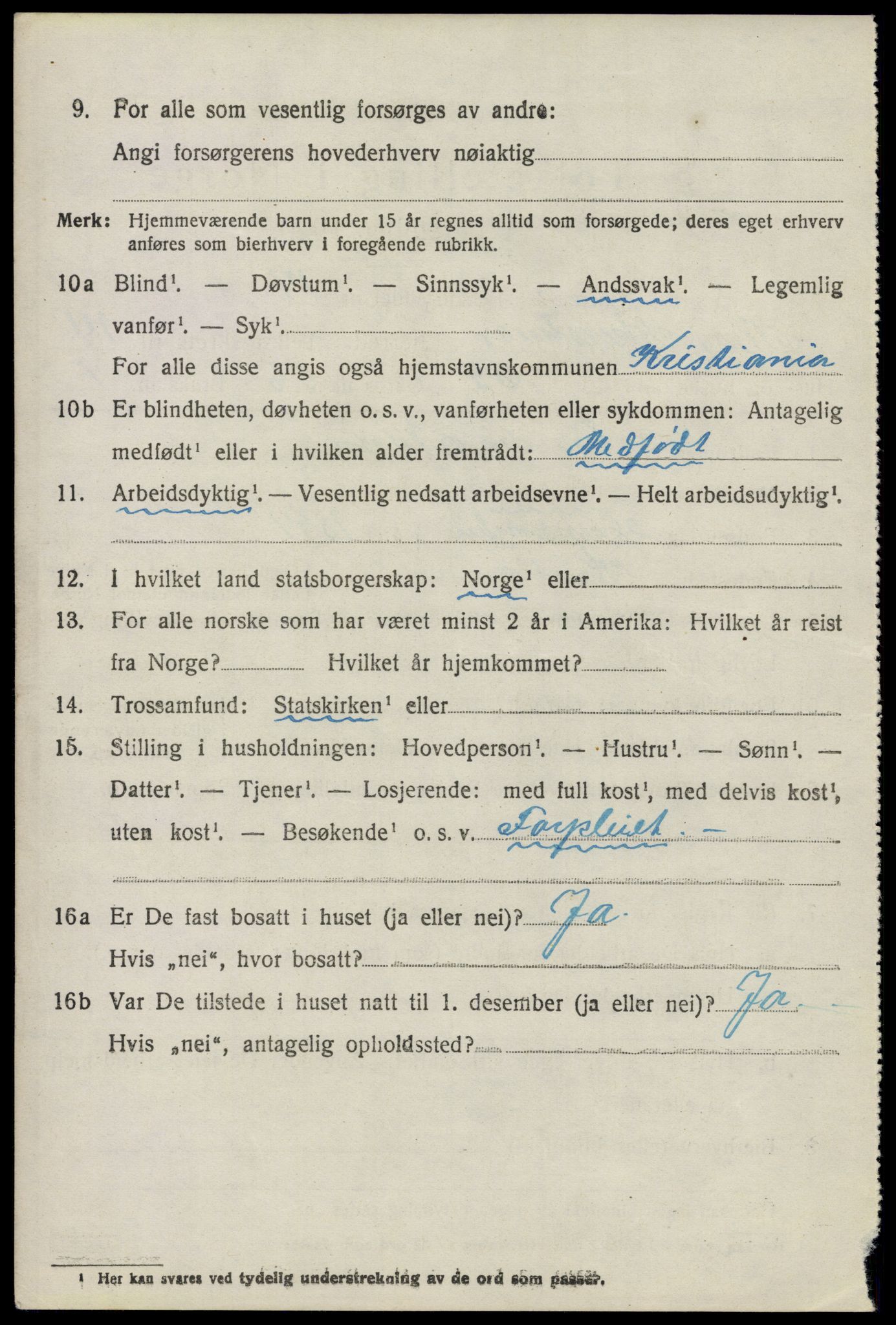 SAO, 1920 census for Nes, 1920, p. 14689