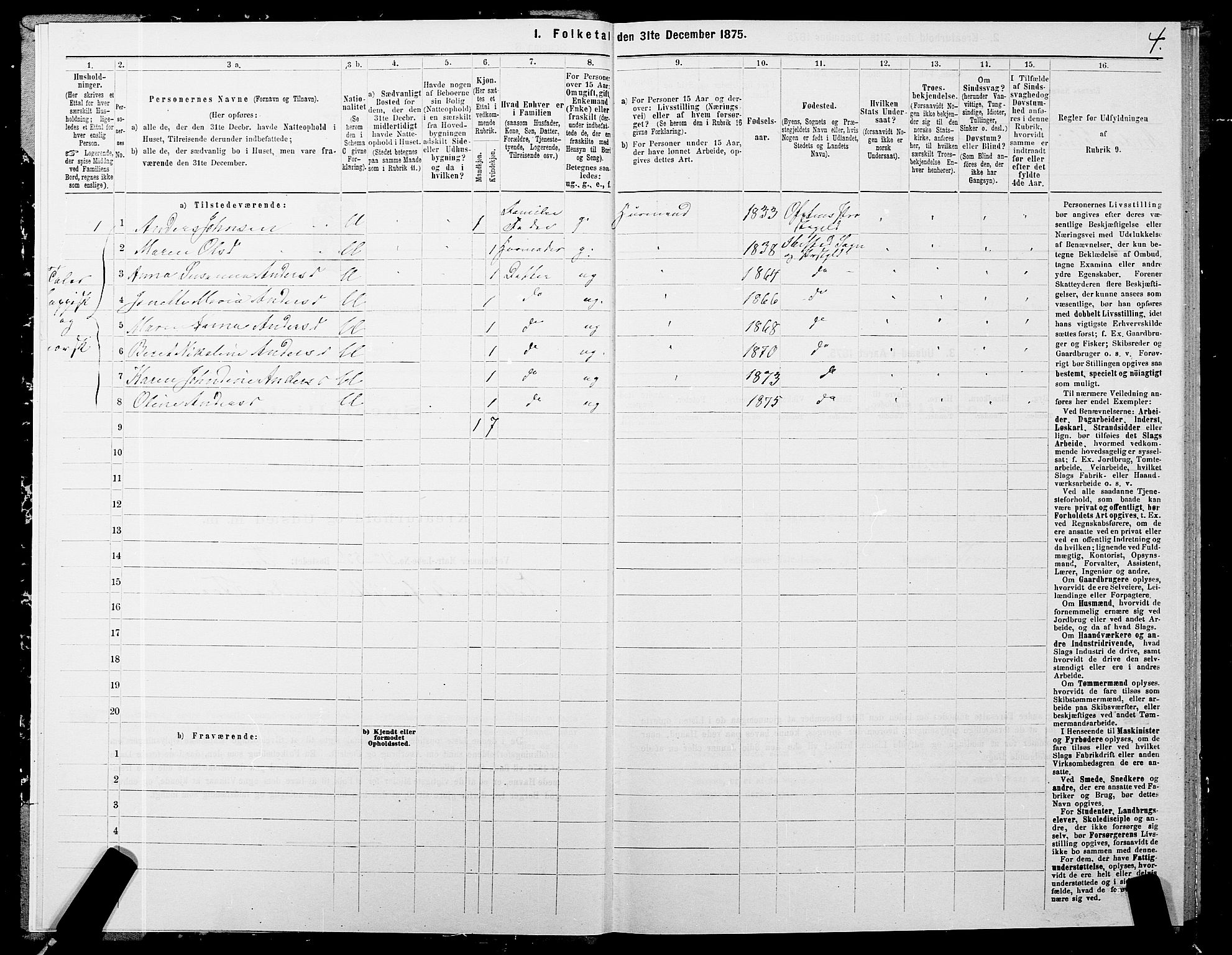 SATØ, 1875 census for 1917P Ibestad, 1875, p. 6004