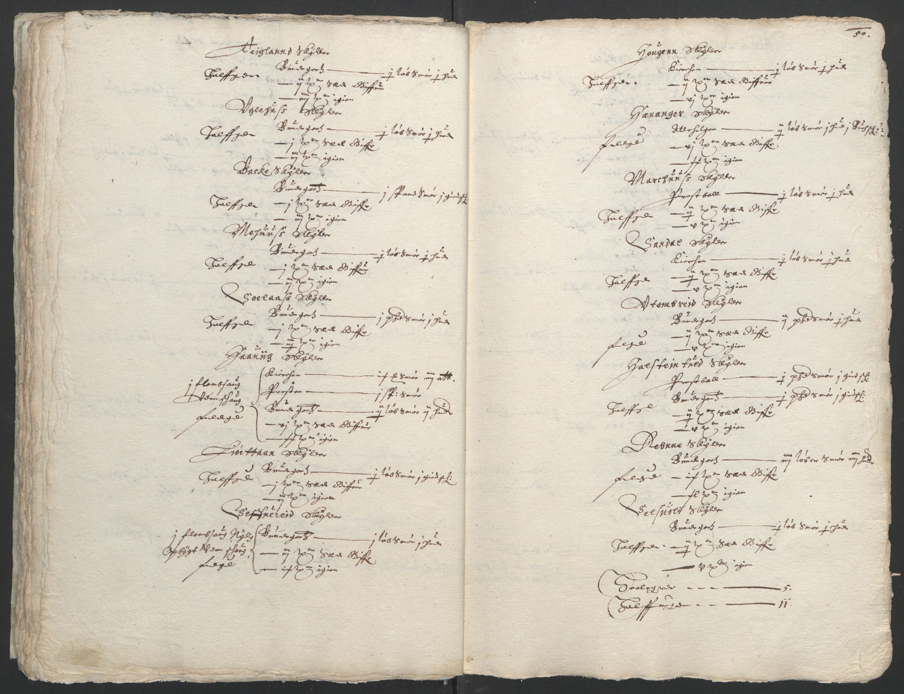 Stattholderembetet 1572-1771, AV/RA-EA-2870/Ek/L0004/0001: Jordebøker til utlikning av garnisonsskatt 1624-1626: / Jordebøker for Bergenhus len, 1626, p. 54