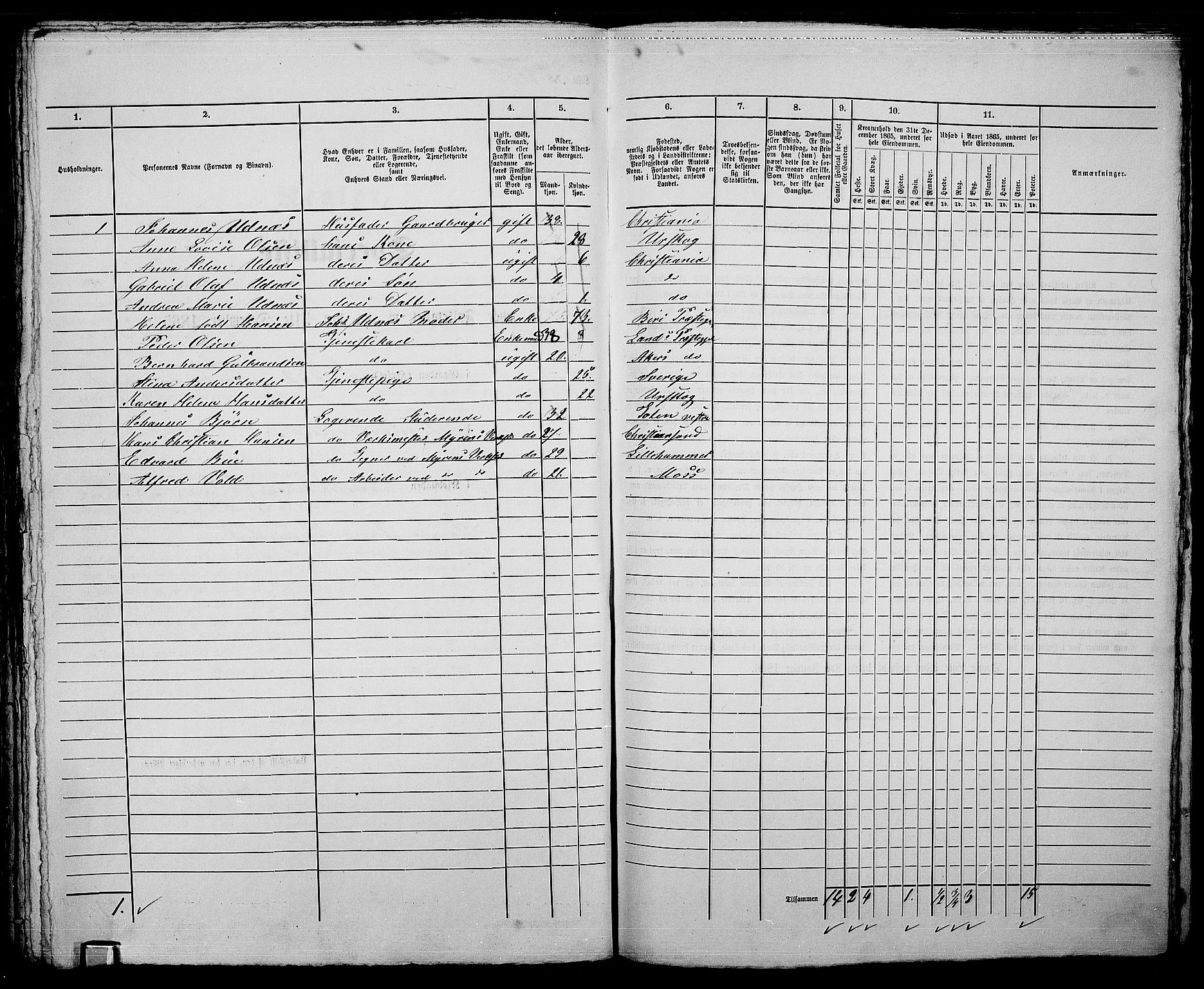 RA, 1865 census for Kristiania, 1865, p. 4821