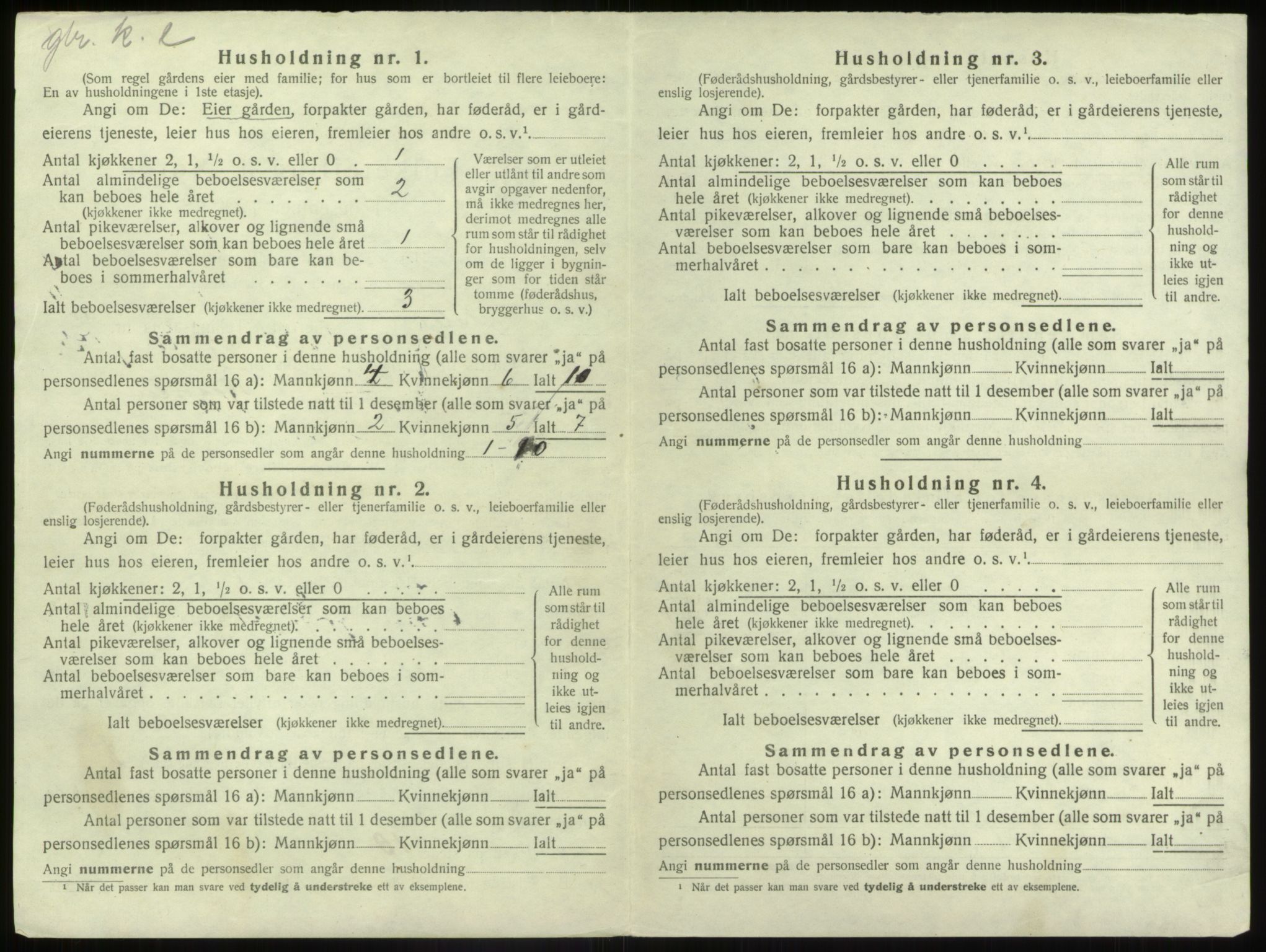 SAB, 1920 census for Jølster, 1920, p. 271