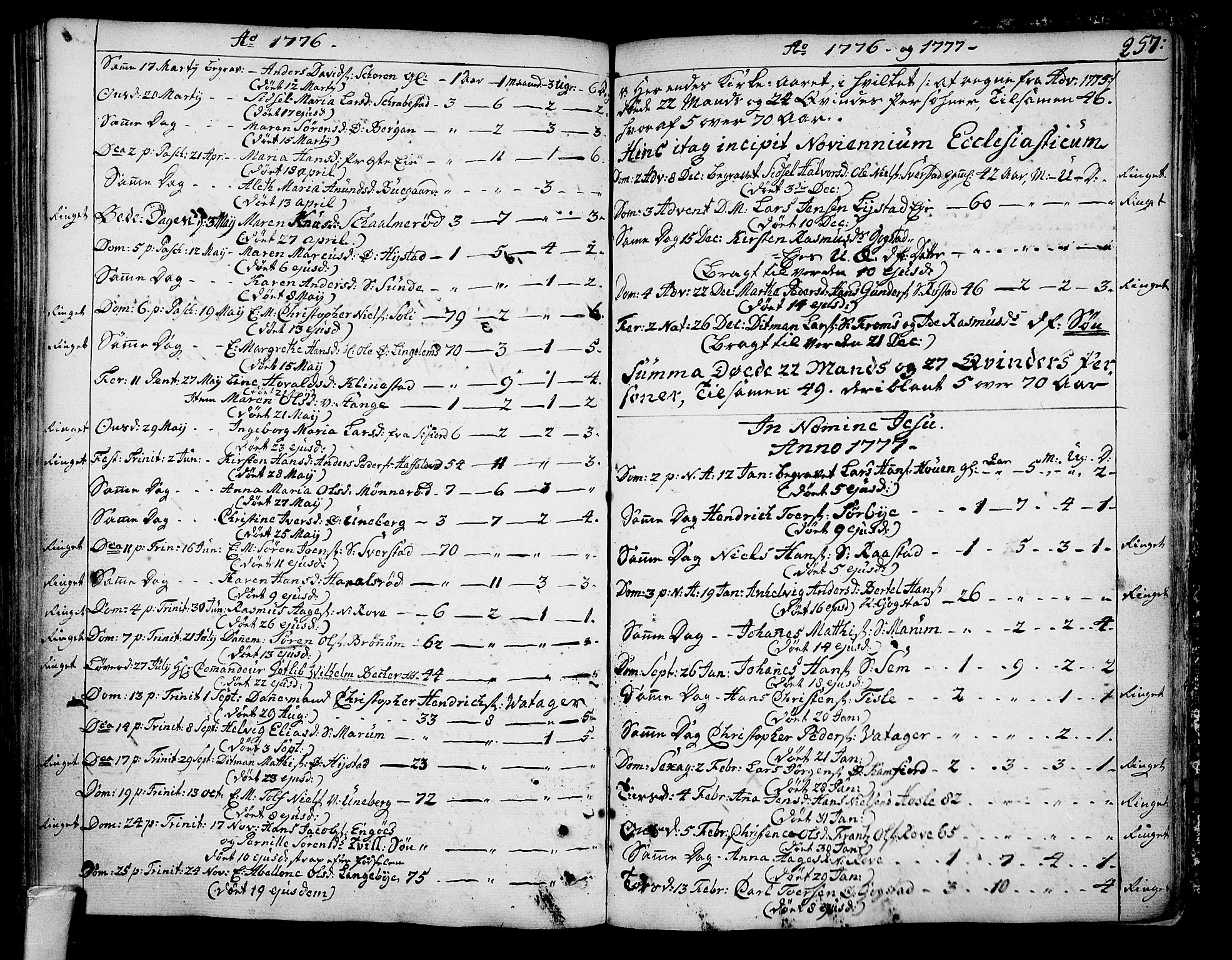 Sandar kirkebøker, SAKO/A-243/F/Fa/L0002: Parish register (official) no. 2, 1733-1788, p. 257