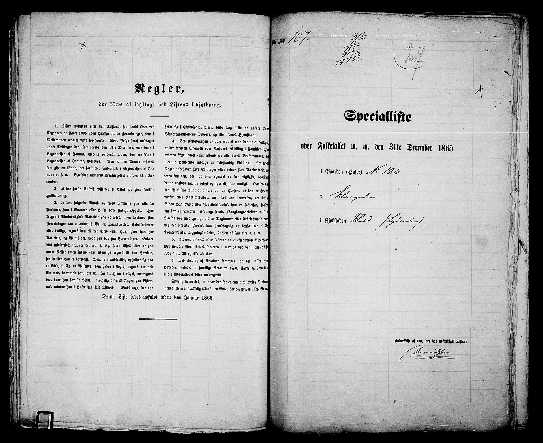 RA, 1865 census for Fredrikshald, 1865, p. 227