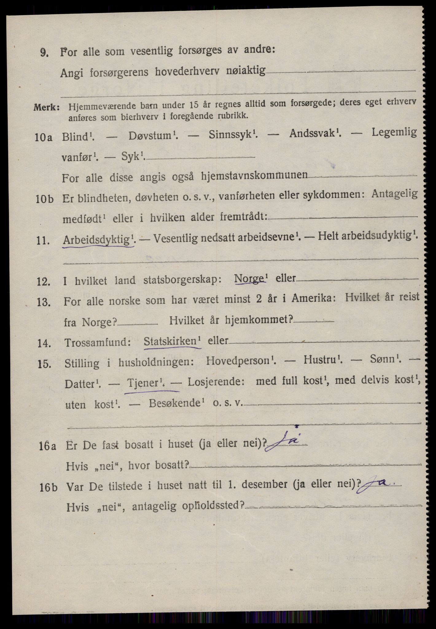 SAT, 1920 census for Tustna, 1920, p. 2676