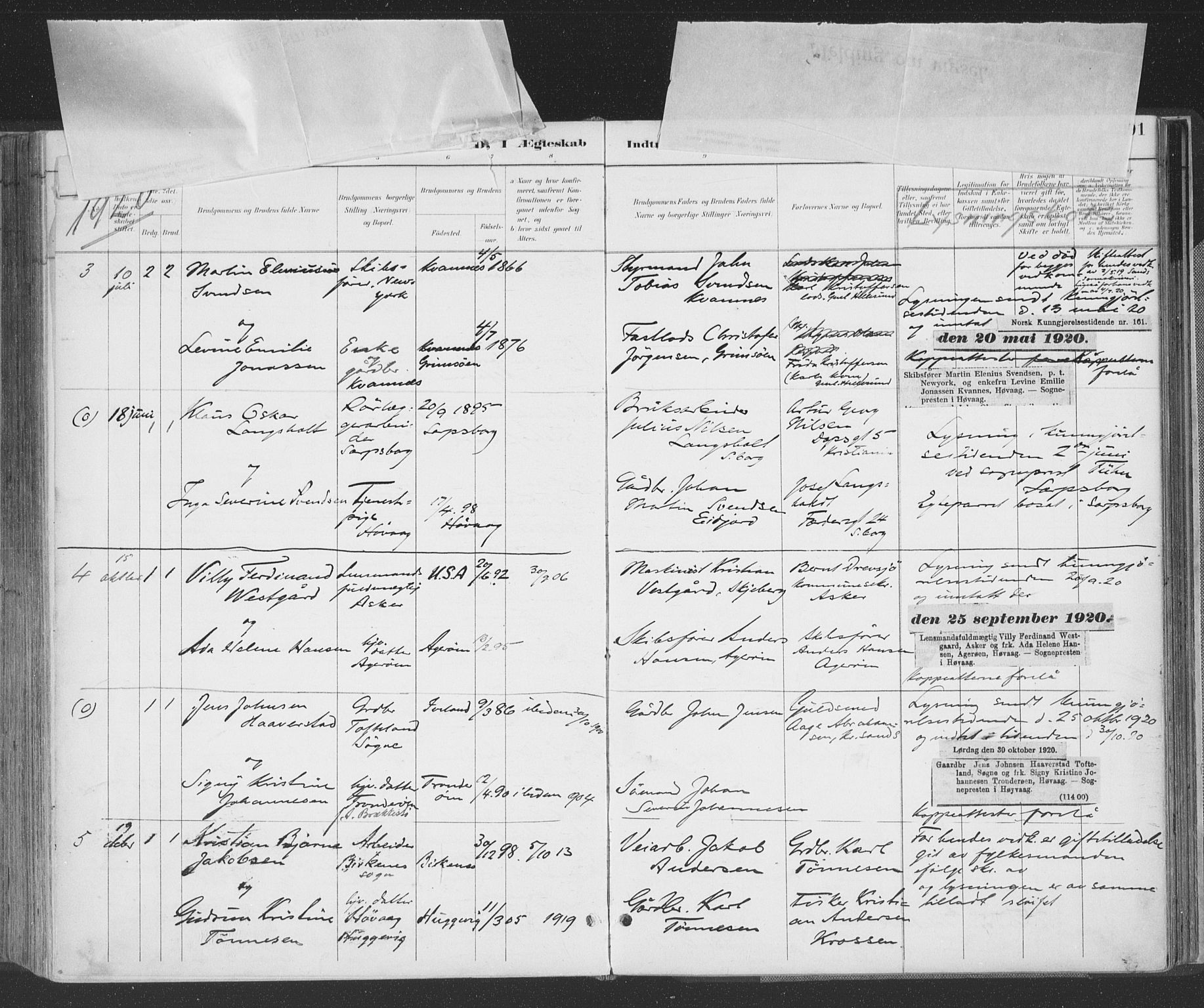 Høvåg sokneprestkontor, AV/SAK-1111-0025/F/Fa/L0006: Parish register (official) no. A 6, 1894-1923, p. 291