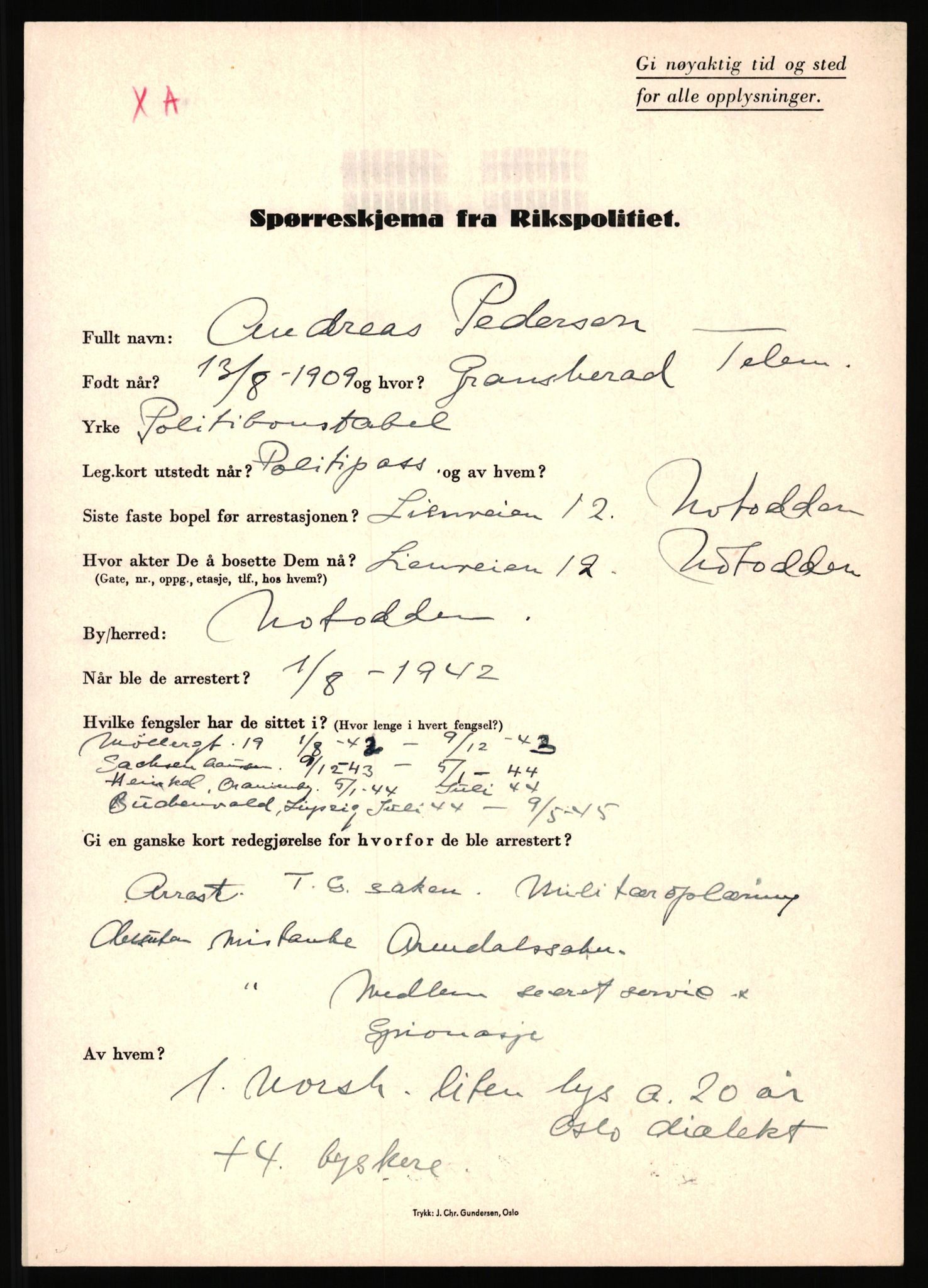 Rikspolitisjefen, AV/RA-S-1560/L/L0013: Noss, Eirik - Petrussen, Sigurd, 1940-1945, p. 963