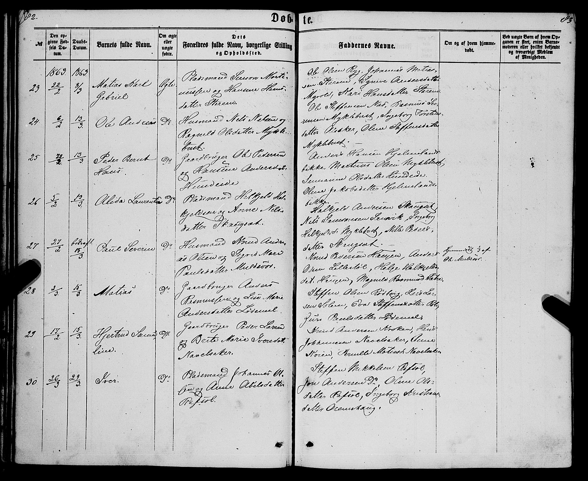 Eid sokneprestembete, AV/SAB-A-82301/H/Haa/Haaa/L0009: Parish register (official) no. A 9, 1861-1868, p. 82-83