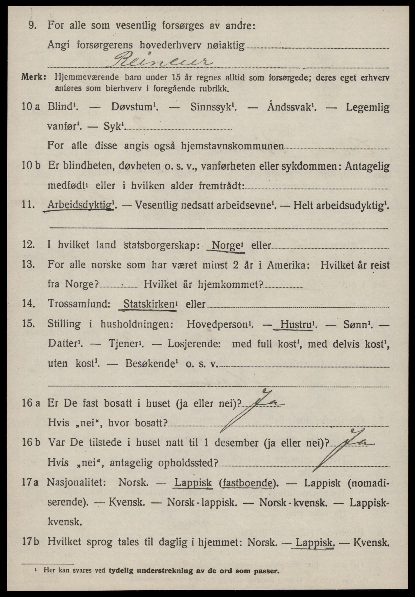 SAT, 1920 census for Osen, 1920, p. 3646