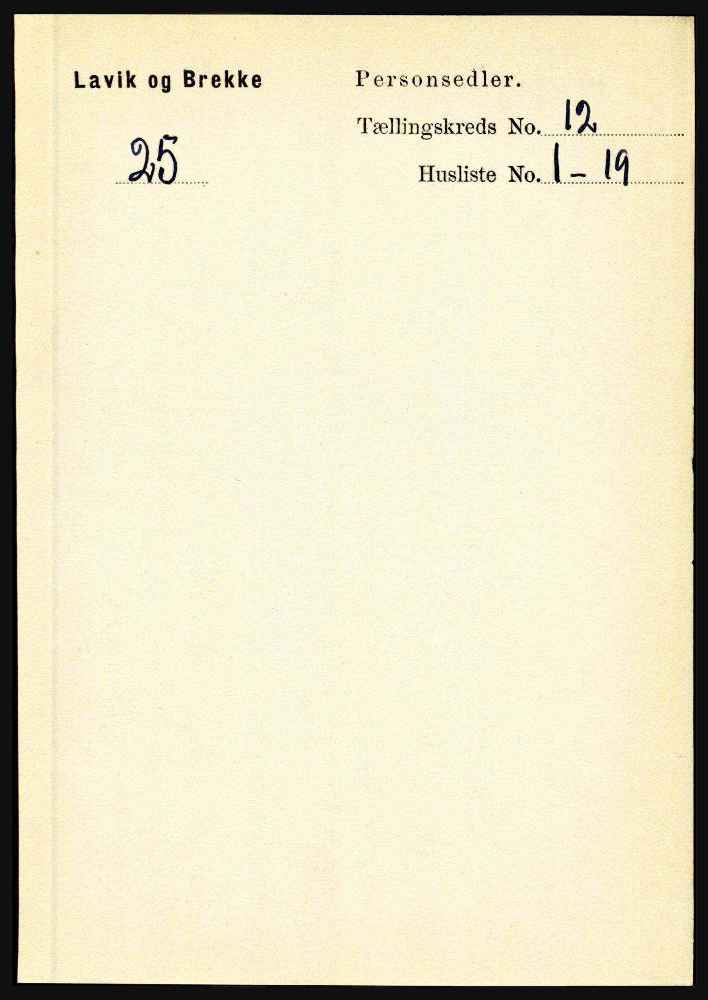 RA, 1891 census for 1415 Lavik og Brekke, 1891, p. 2349