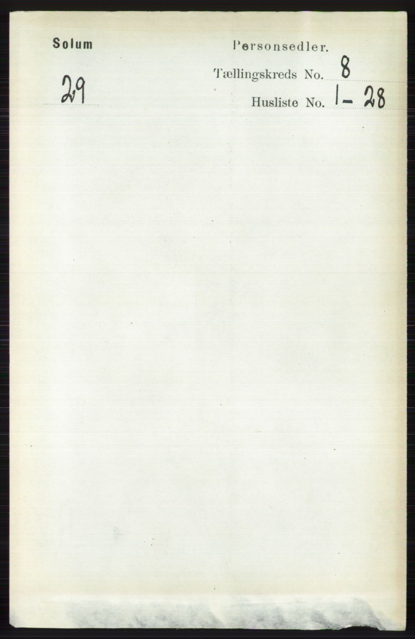 RA, 1891 census for 0818 Solum, 1891, p. 4108