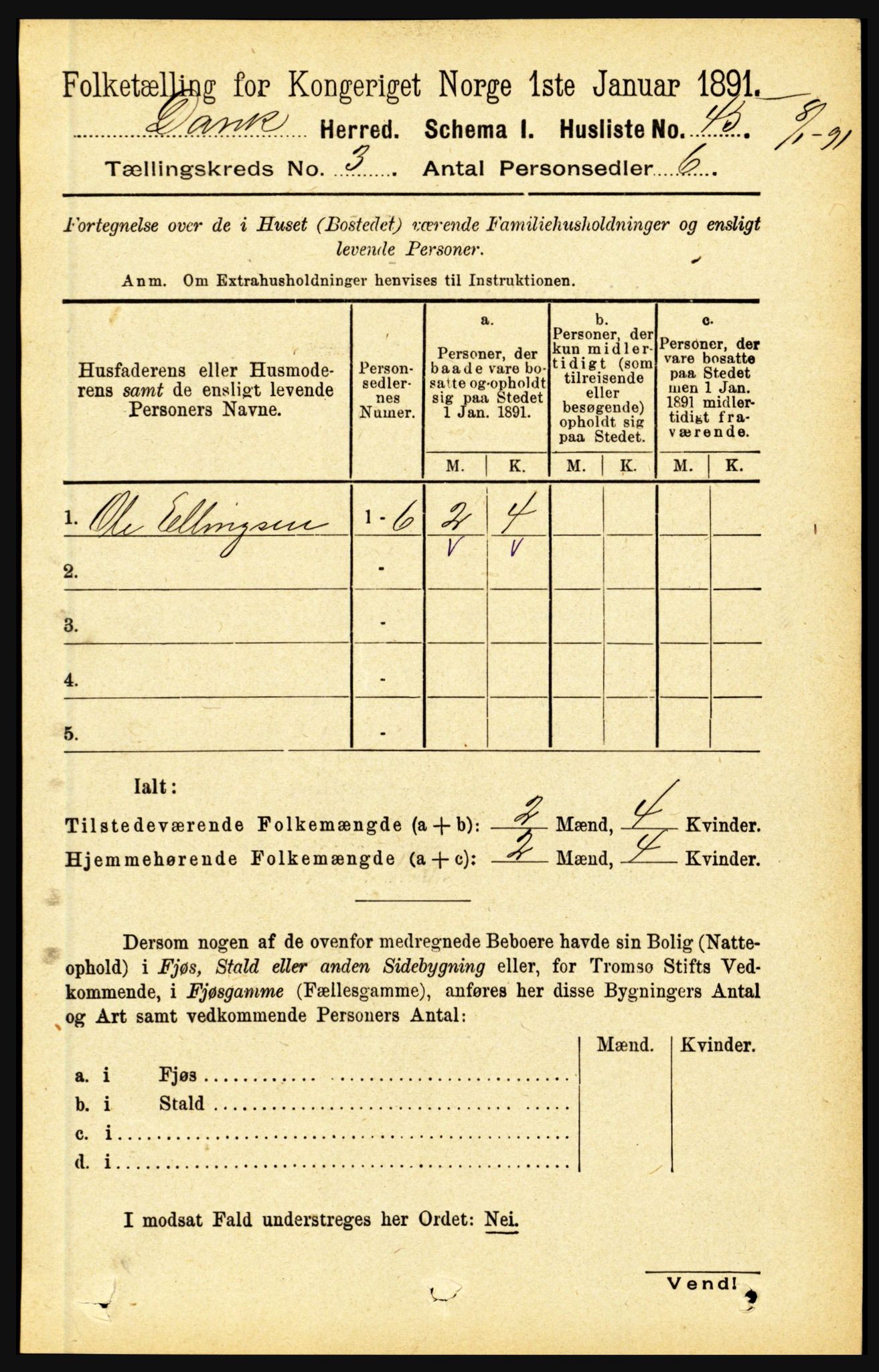 RA, 1891 census for 1442 Davik, 1891, p. 974