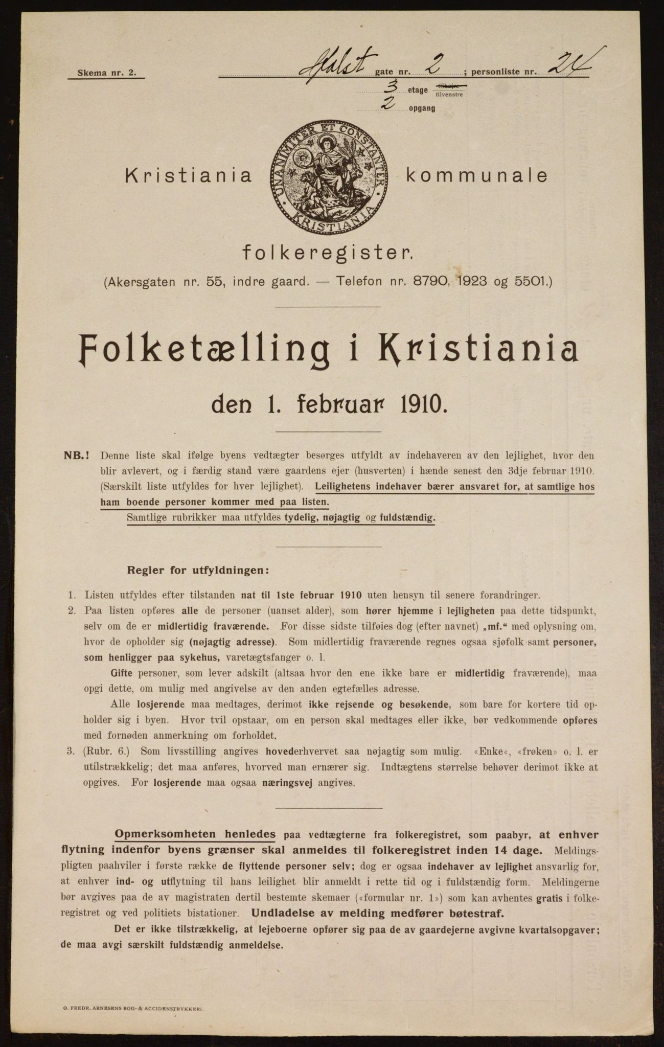 OBA, Municipal Census 1910 for Kristiania, 1910, p. 40137