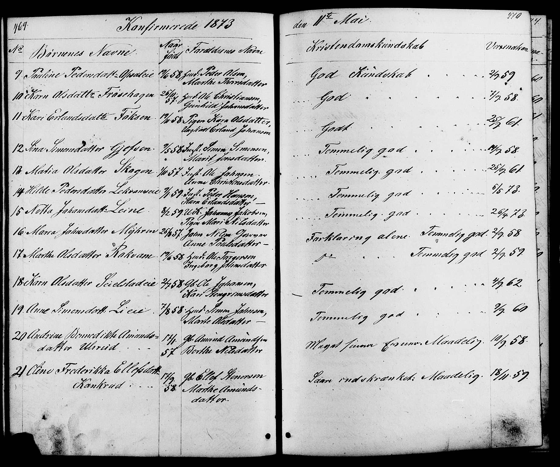 Østre Gausdal prestekontor, SAH/PREST-092/H/Ha/Hab/L0001: Parish register (copy) no. 1, 1863-1893, p. 469-470