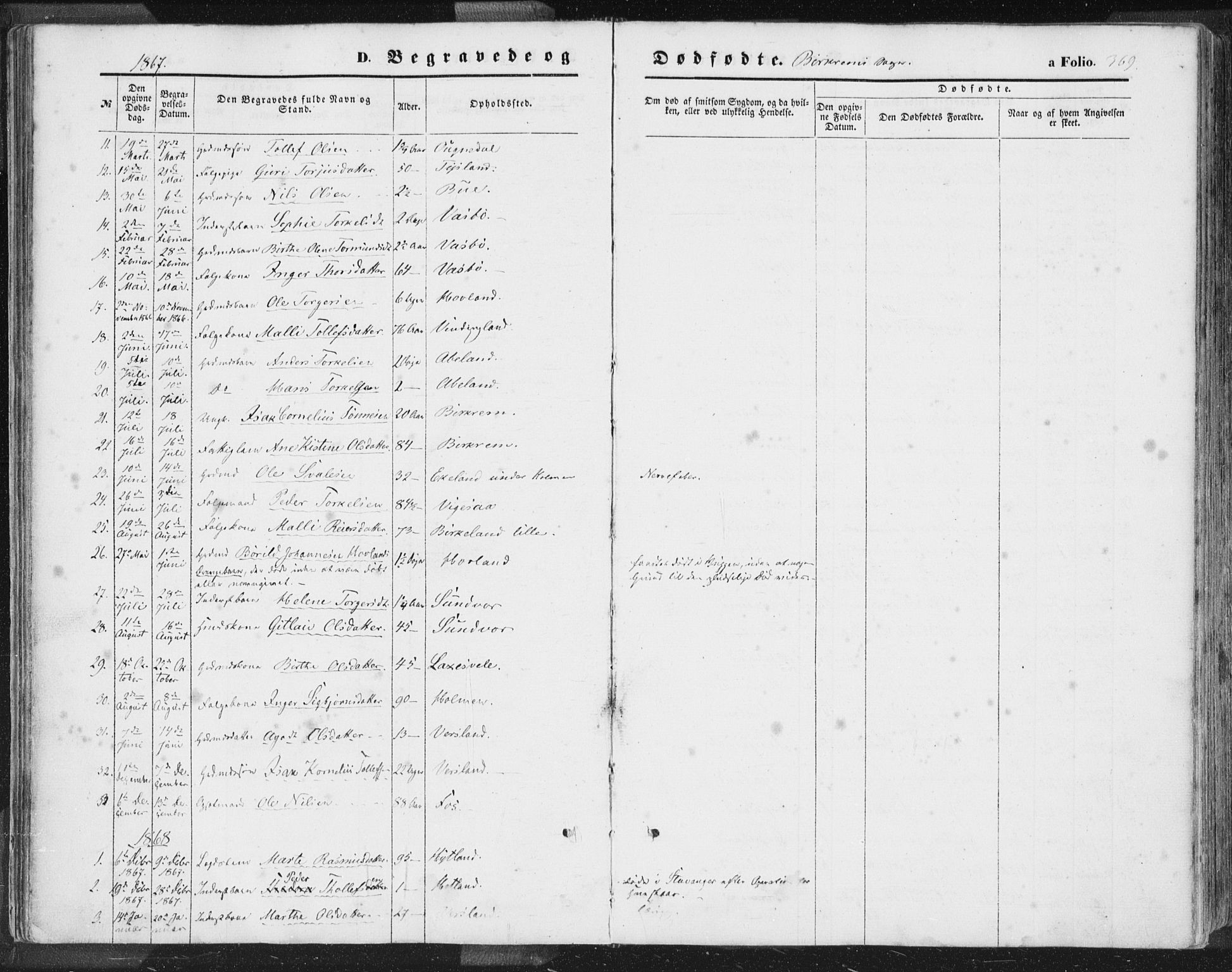Helleland sokneprestkontor, SAST/A-101810: Parish register (official) no. A 7.2, 1863-1886, p. 369