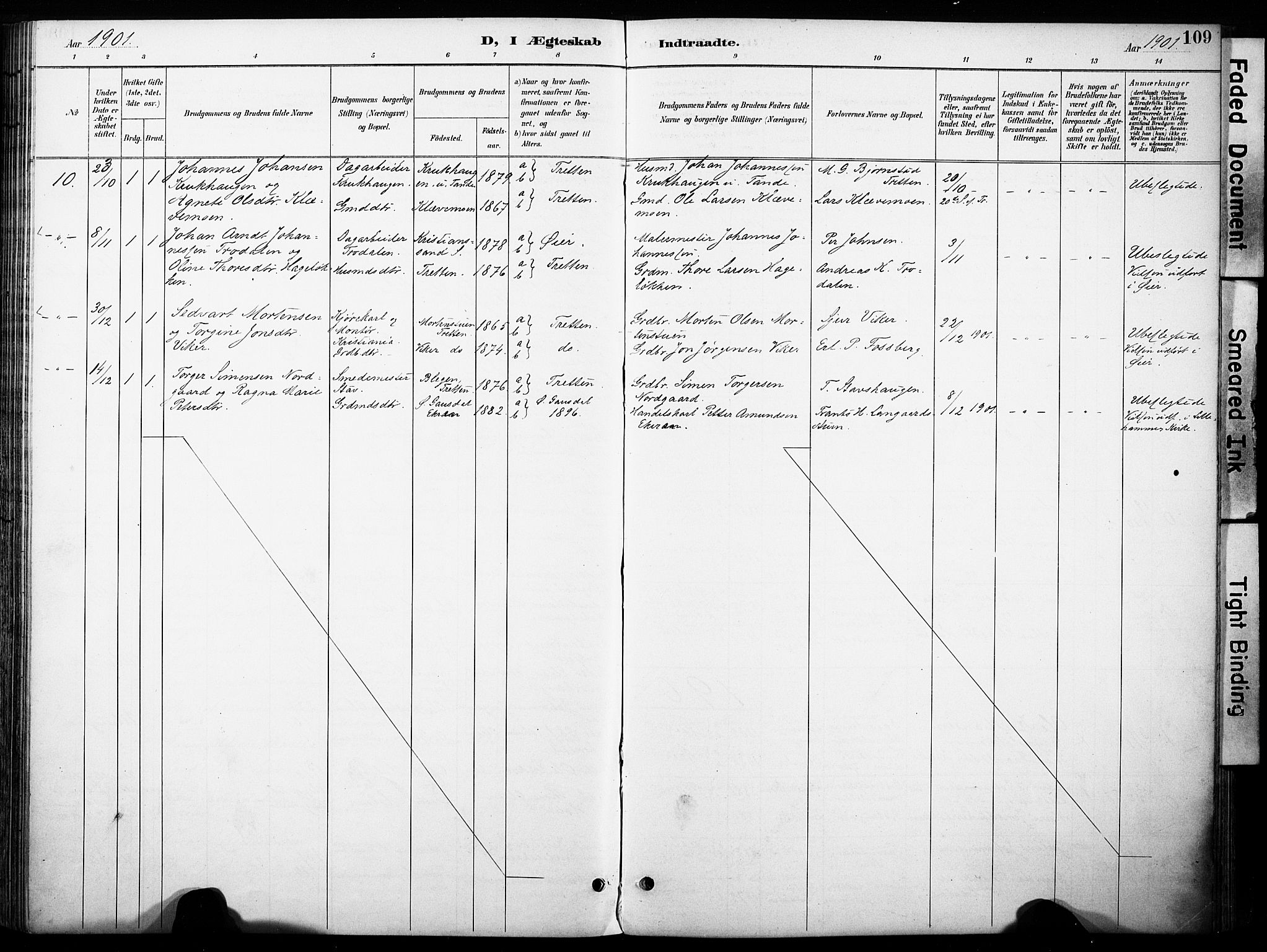 Øyer prestekontor, AV/SAH-PREST-084/H/Ha/Haa/L0011: Parish register (official) no. 11, 1894-1905, p. 109