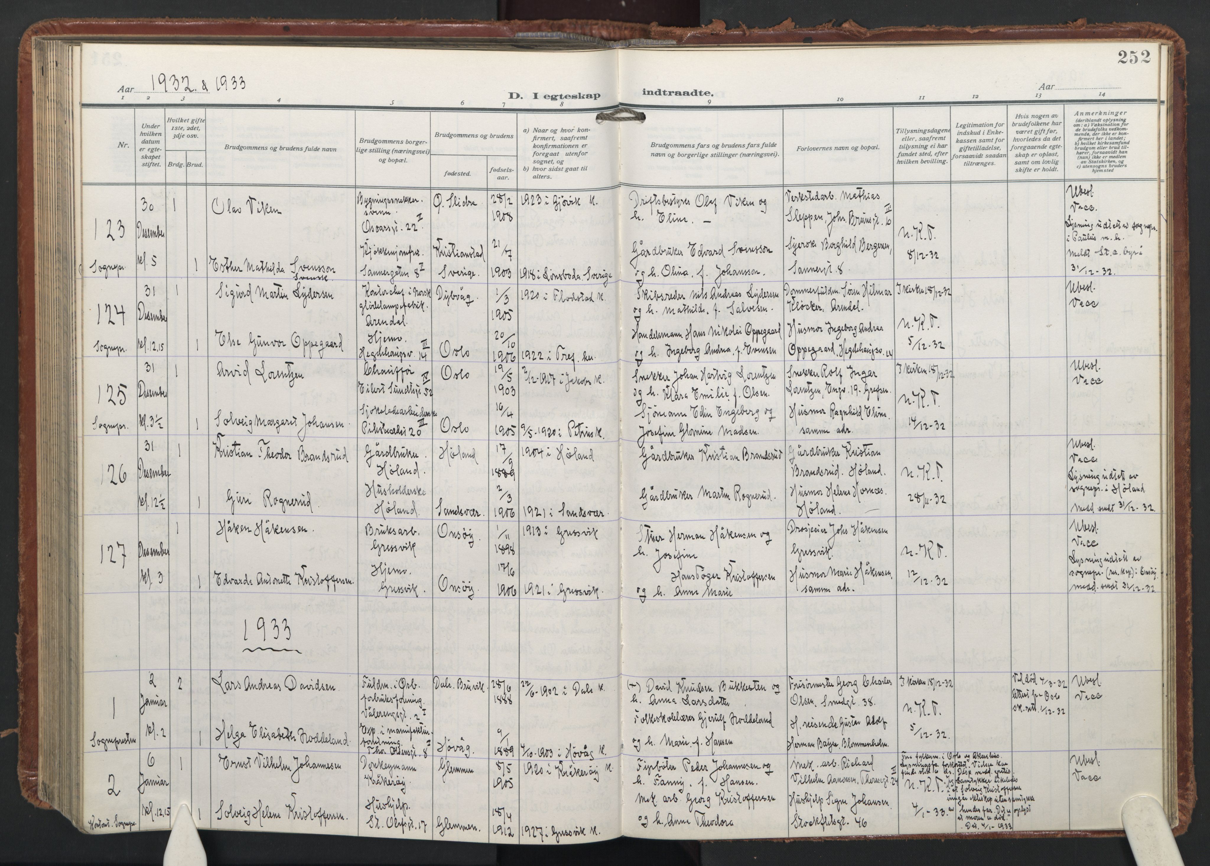 Trefoldighet prestekontor Kirkebøker, SAO/A-10882/F/Fc/L0009: Parish register (official) no. III 9, 1922-1936, p. 252