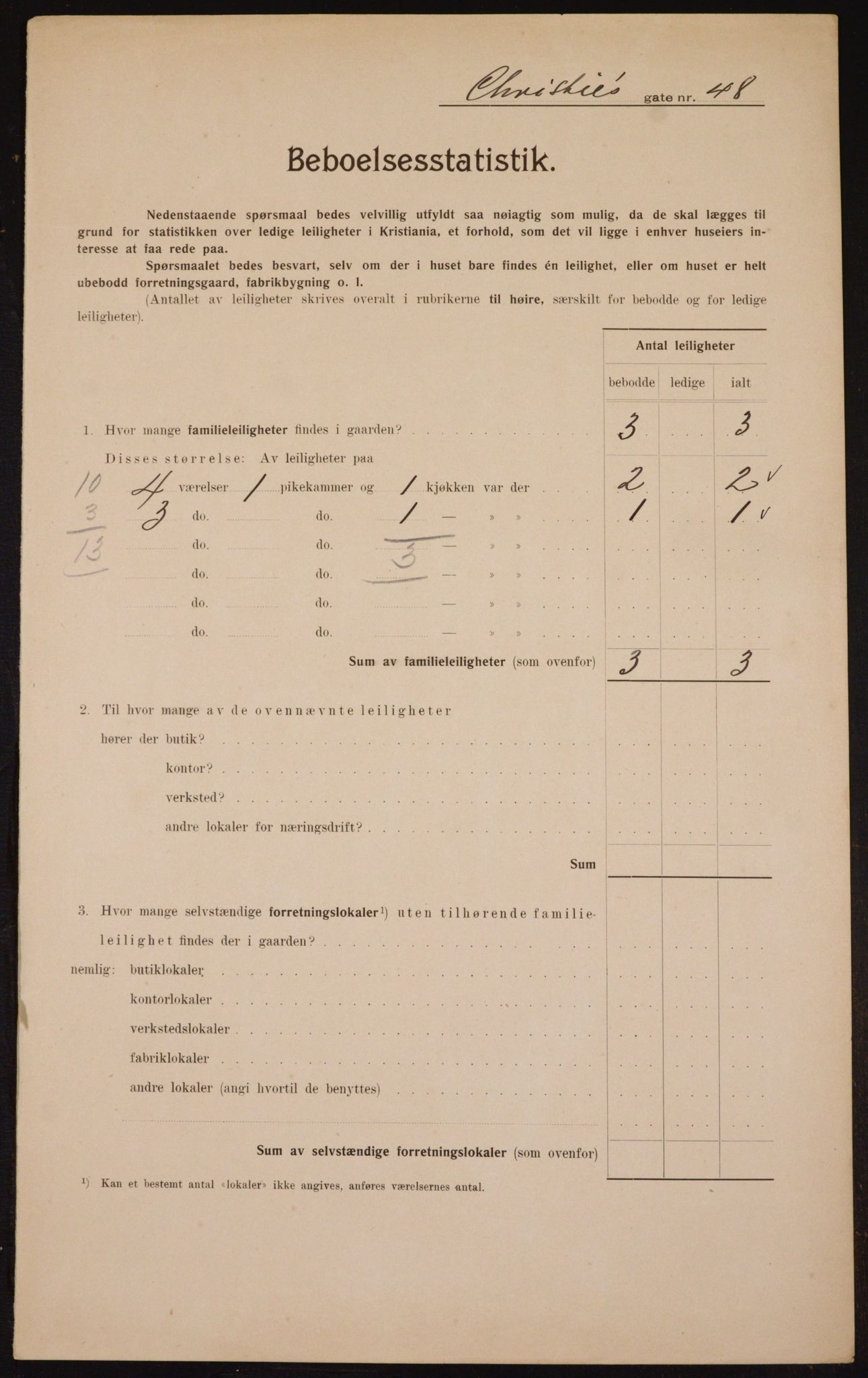 OBA, Municipal Census 1910 for Kristiania, 1910, p. 12198
