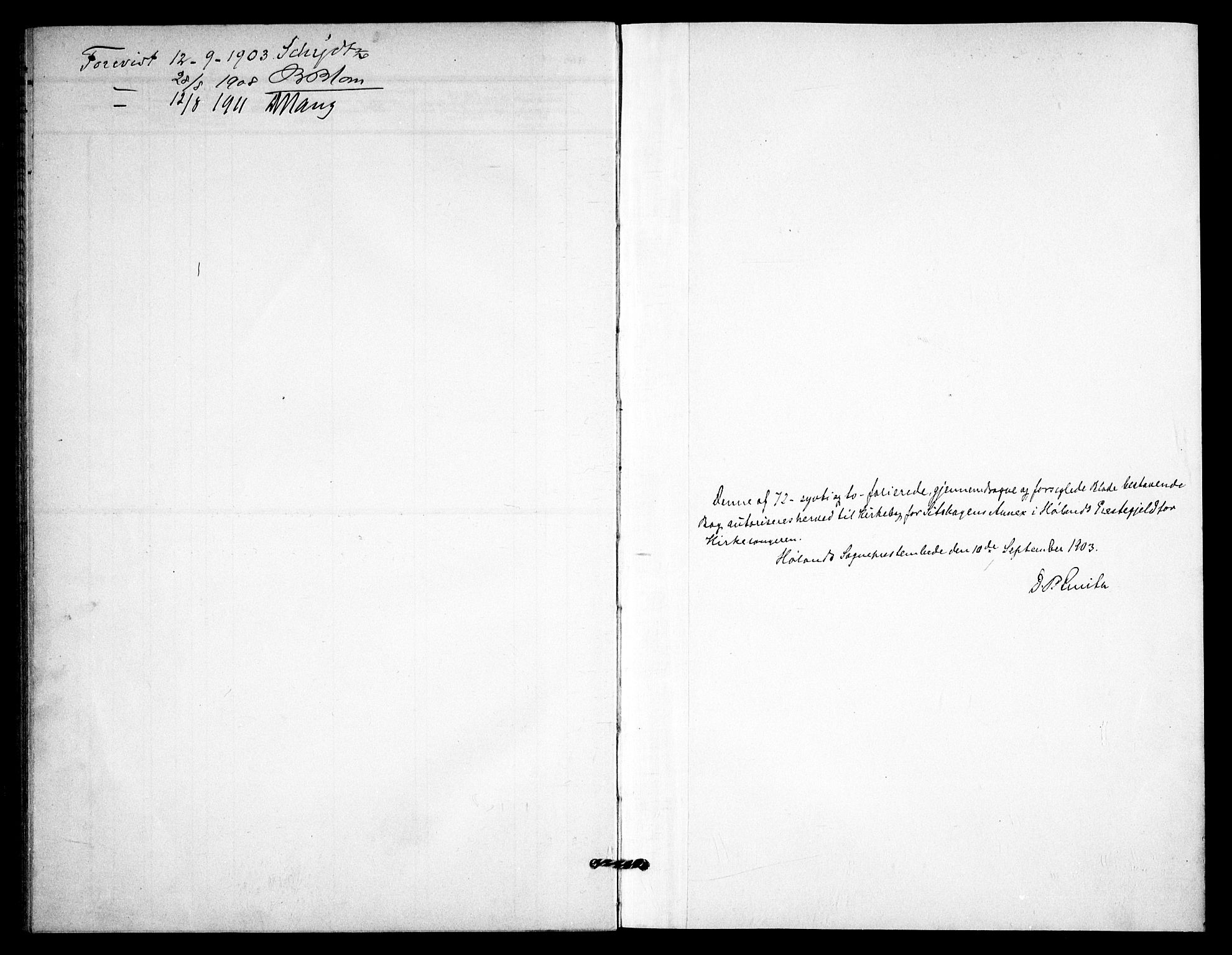 Høland prestekontor Kirkebøker, SAO/A-10346a/G/Gc/L0001: Parish register (copy) no. III 1, 1902-1911