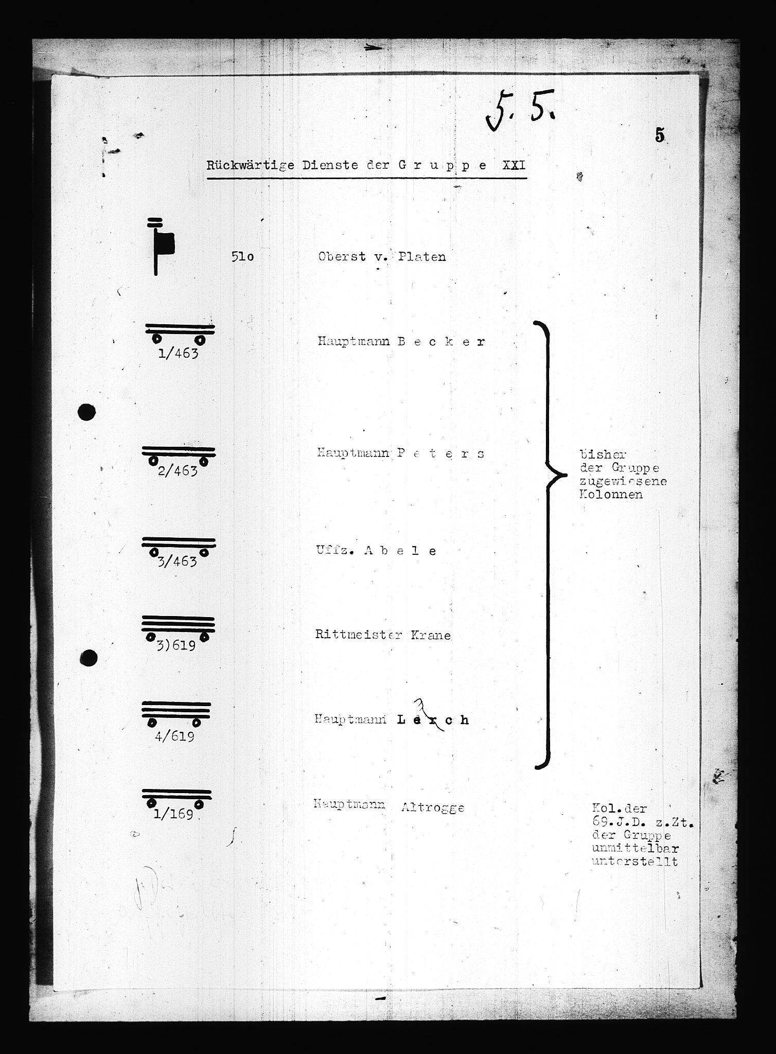 Documents Section, AV/RA-RAFA-2200/V/L0083: Amerikansk mikrofilm "Captured German Documents".
Box No. 722.  FKA jnr. 615/1954., 1940, p. 178